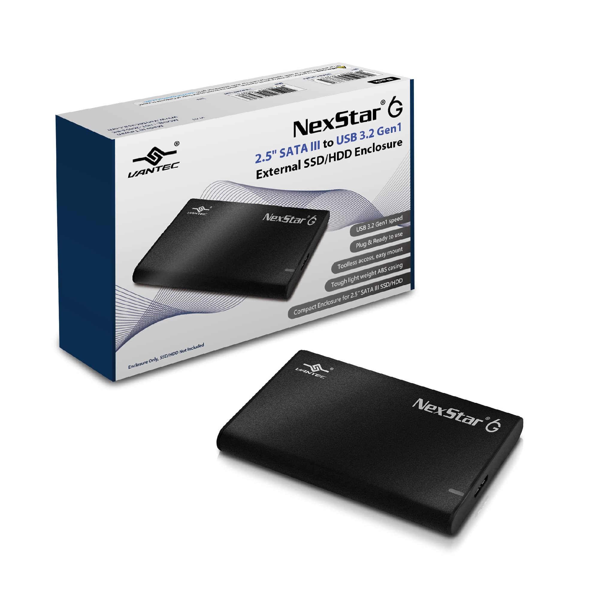 VAN RD NST268S3BK 2.5 SATA3 USB3.2 Ext HD SSD Enclosure Retail
