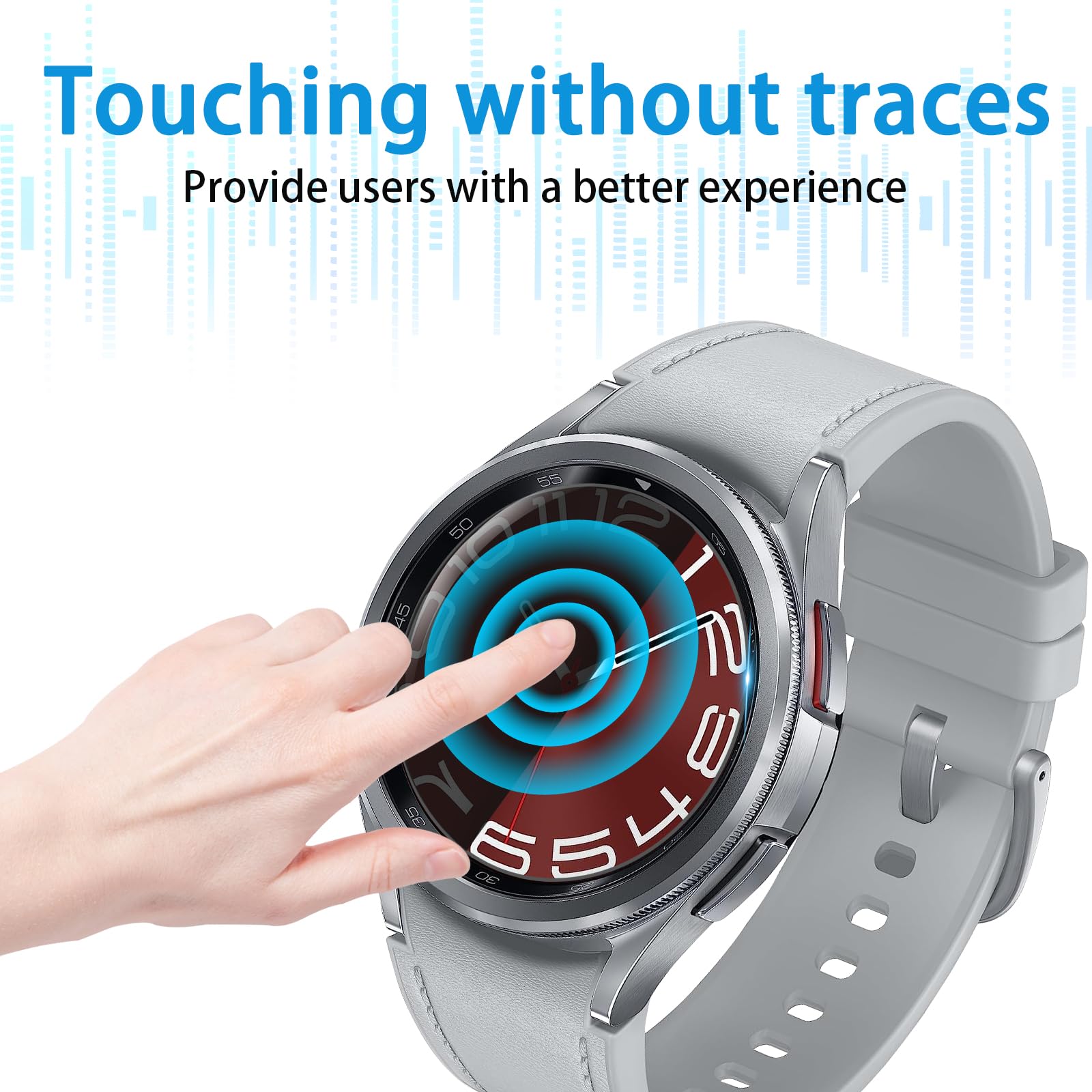 Suoman 4 Pack For Samsung Galaxy Watch 6 Classic 43Mm Privacy Screen Protector, [Anti Peeping] 9H Hardness Ultra Thin Tempered G