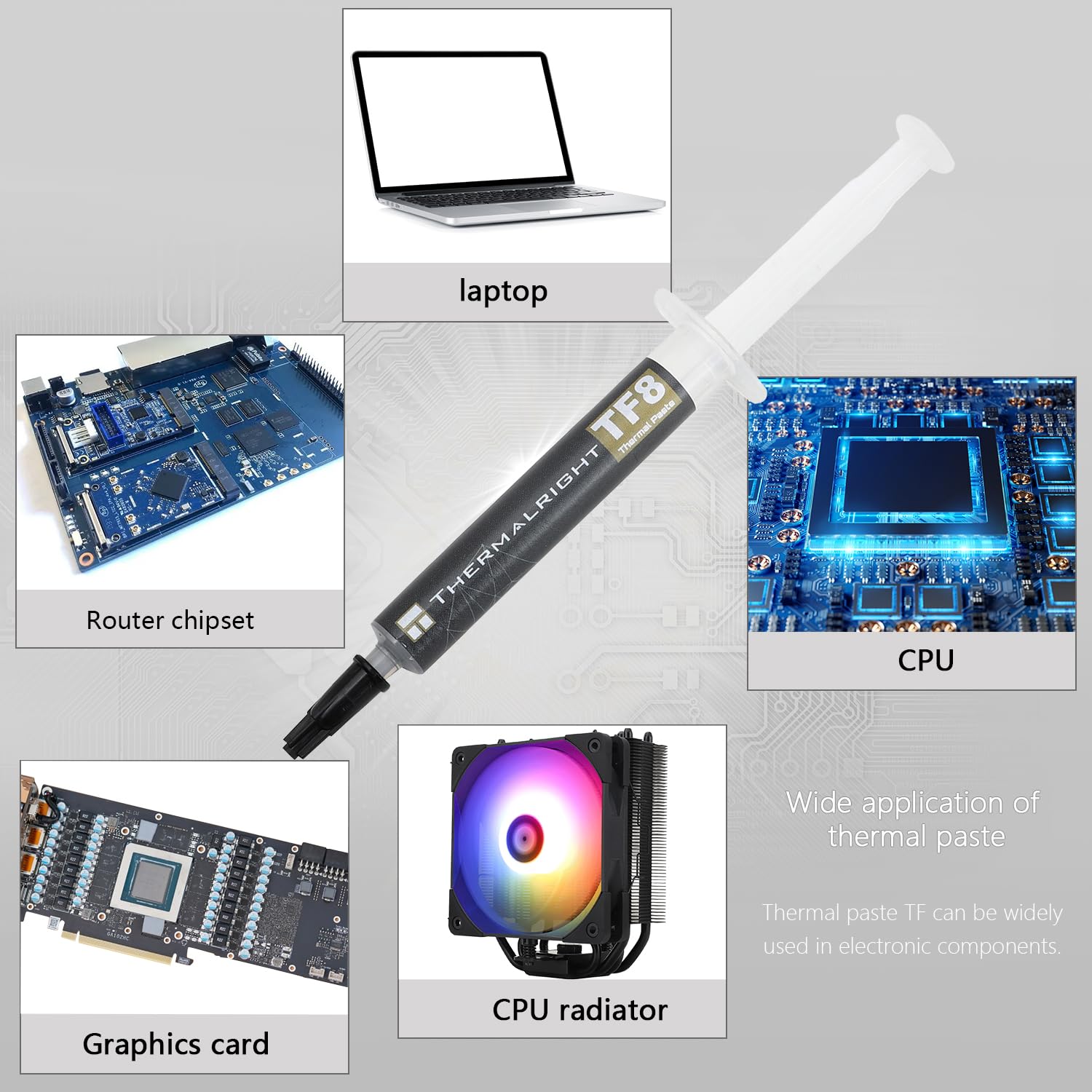Thermalright Tf7 2G Thermal Paste Compound For Coolers,Thermal Conductivity Is 12.8W/M.K 2 Grams, With A Spatula Tool(Tf7 2G)