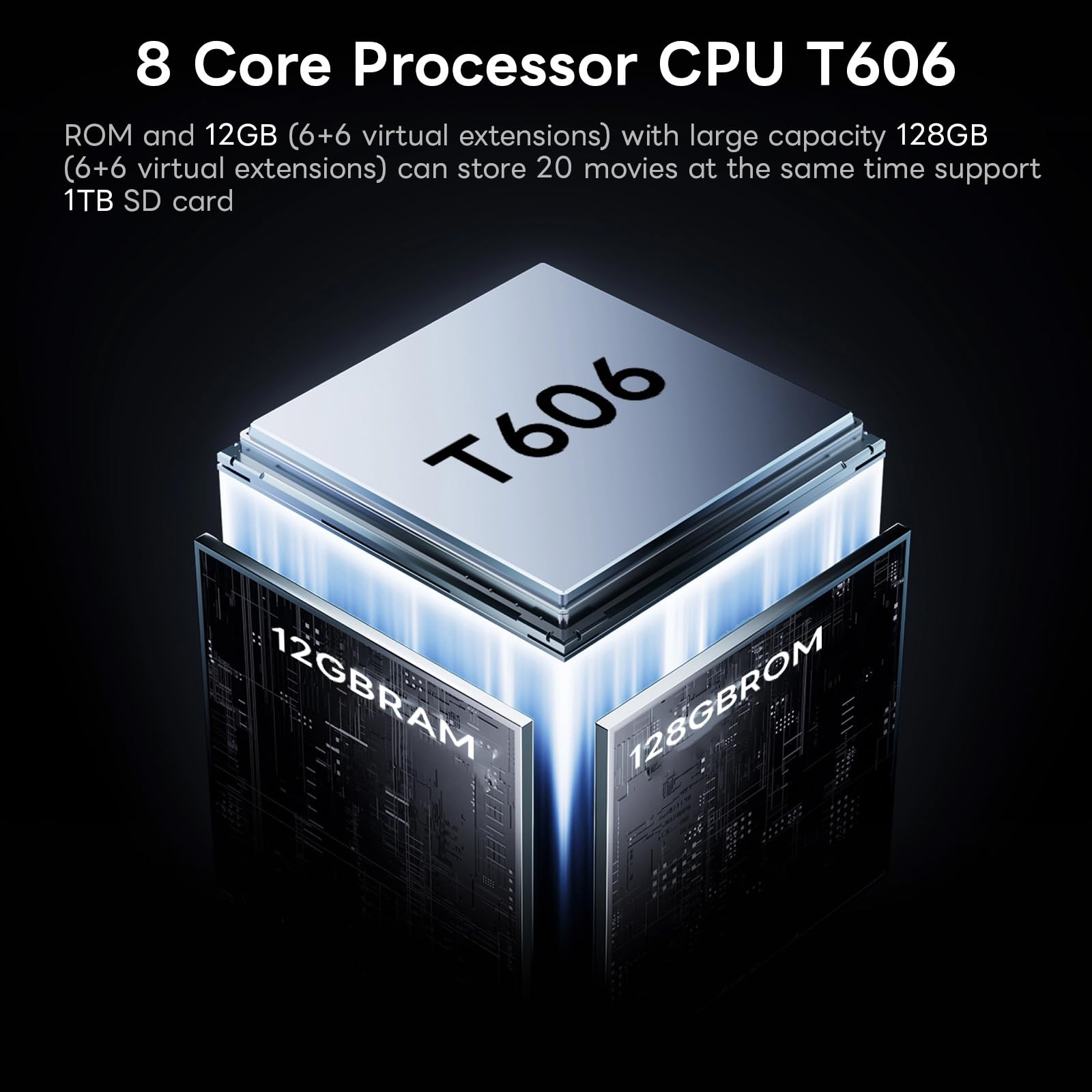 Jikocxn 11  Tablet, Android 14 With Octa-Core Processor, 12Gb+128Gb, 1Tb Expandtion, 8000Mah Battery, Ips Large Display, Bt5.0,