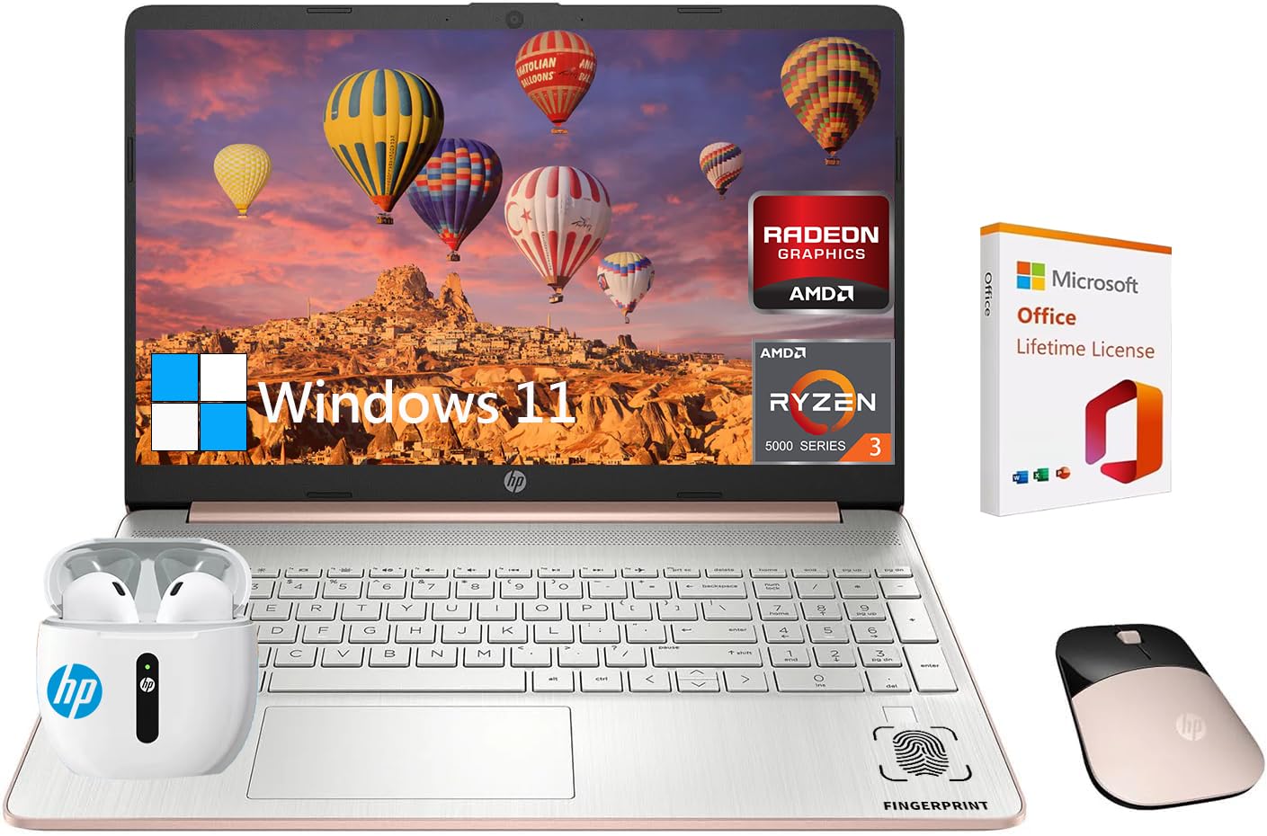 Hp 15 Laptop Computer College Students, Ultra Thin Light Notebook Pc Laptop 15.6 Inch Hd, Amd Ryzen 3, 64Gb Ram 2Tb Ssd, Windows