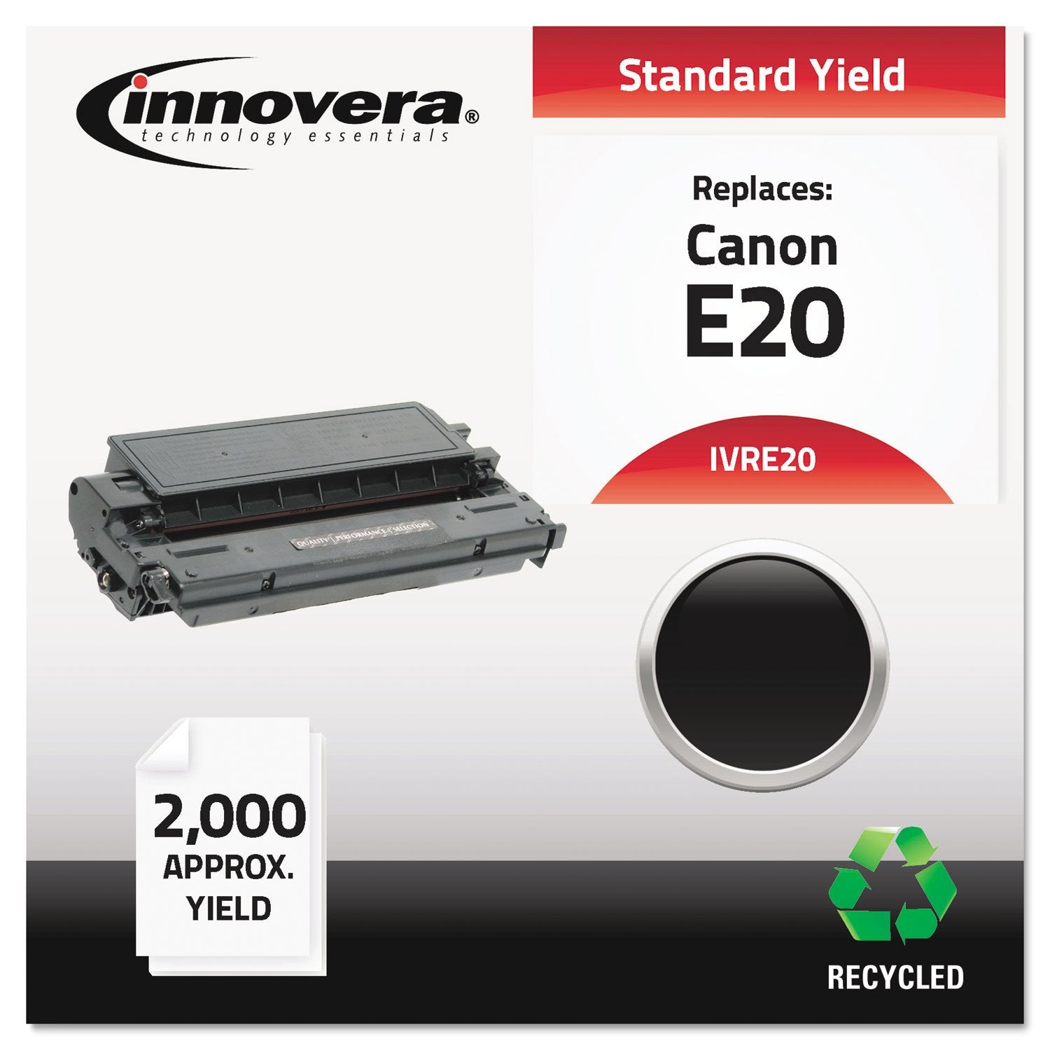 Innovera Remanufactured, 1492A002Aa (E20) Toner, 2000 Yield, Black