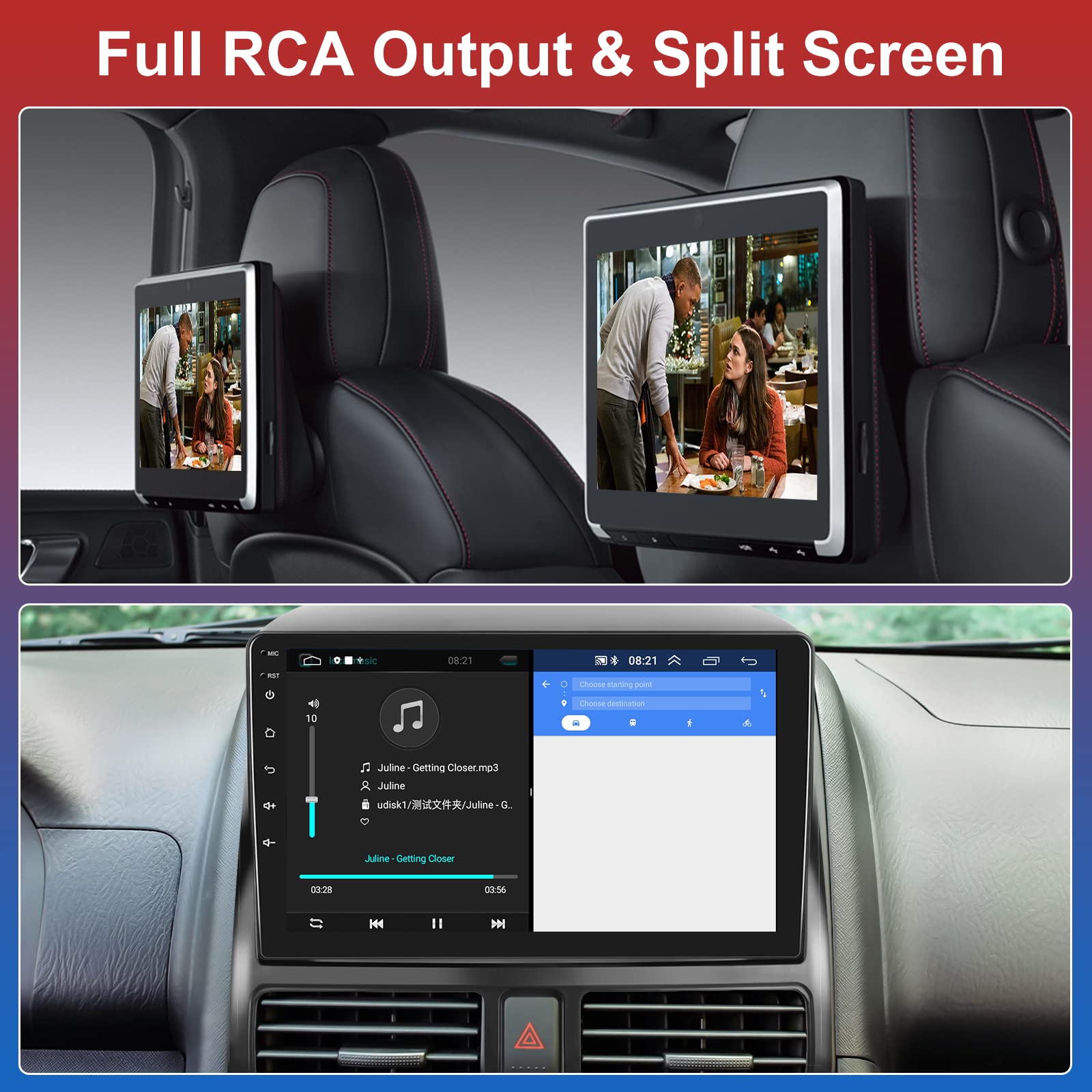 [2G+64G] Wireless Carplay Radio For Honda Crv 2002 2006 With Android Auto, 9 Inch Touch Screen Android Stereo With Gps Navigatio