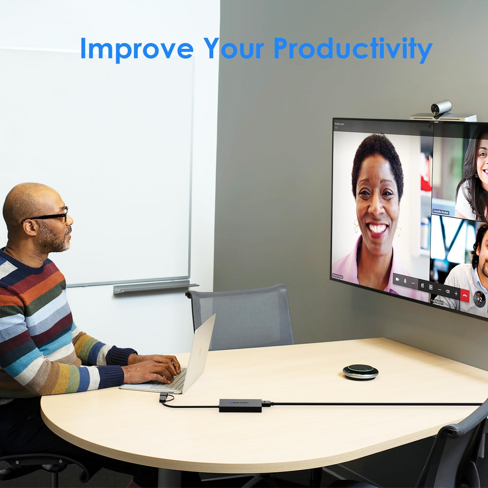 Wavlink Usb 3.0 Or Usb C To Dual Hdmi Splitter Extended Display For Dual Monitor, Displaylink Adapter Dual Hdmi 4K 60Hz For Appl