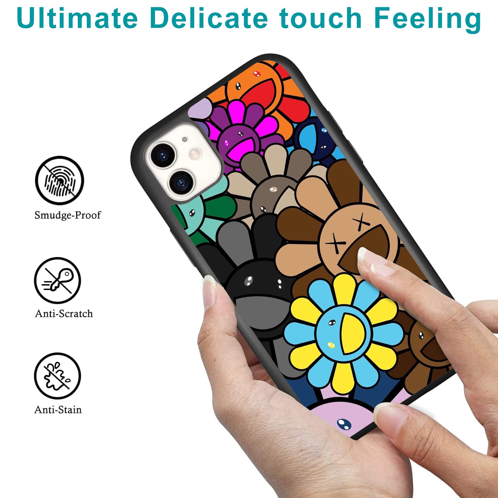 Unnkine Cute Flower Case For Iphone 13 Pro Max Girls Women Lovely Floral Design Soft Tpu Hard Back Shockproof Anti Scratch Prote