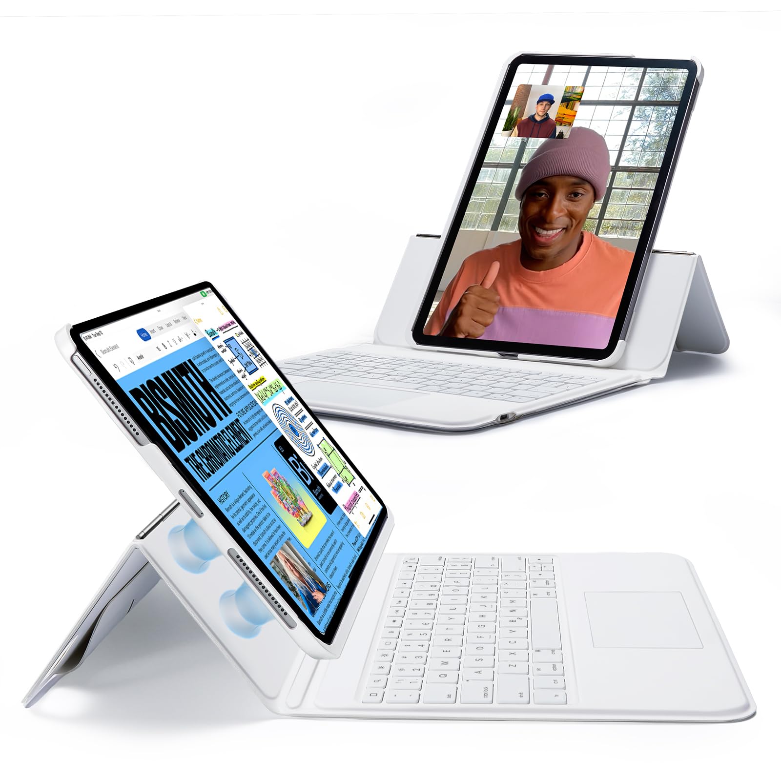 Esr Ascend Keyboard Case, Ipad Case With Keyboard Compatible With Ipad Pro 12.9 (2022/2021/2020/2018), Magnetic Detachable Case,