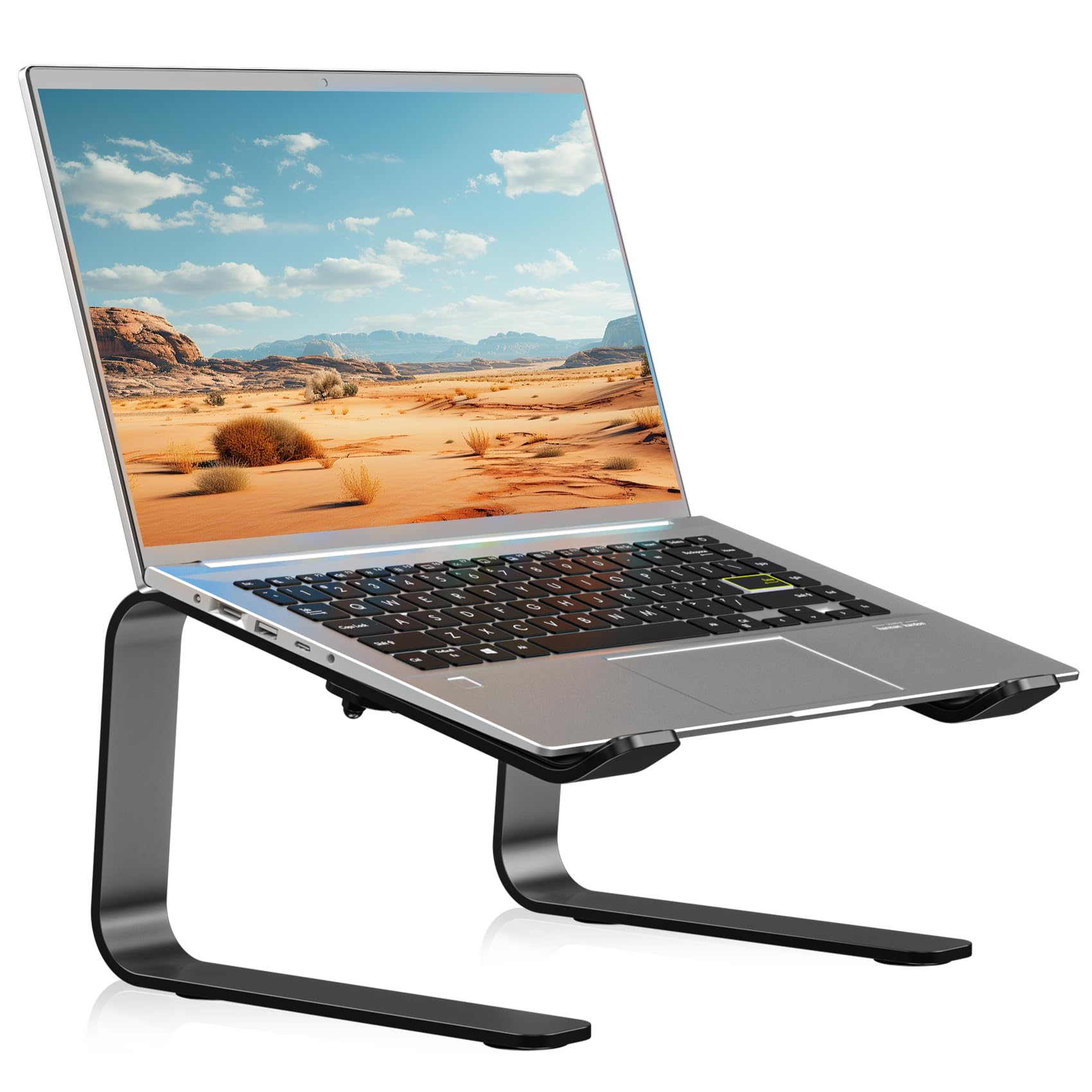 suptek Aluminum Laptop Stand,Ergonomic Detachable Computer Laptop Stand for Desk, Metal Computer Riser, Notebook Riser Heavy Sta