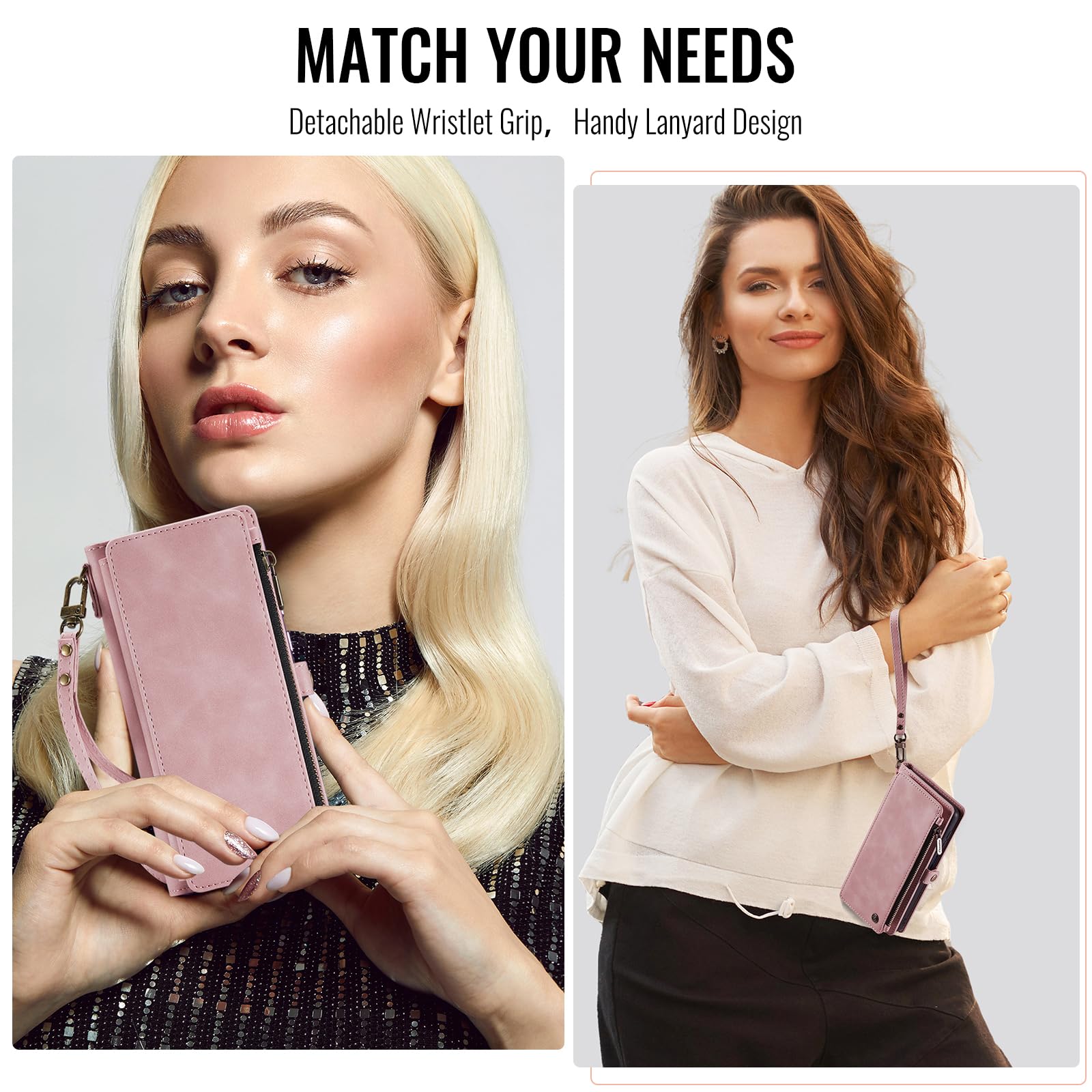 Defencase Compatible With Iphone 12/Pro Case Wallet With Rfid Blocking Card Holder For Women Men, Pu Leather Magnetic Snap Flip