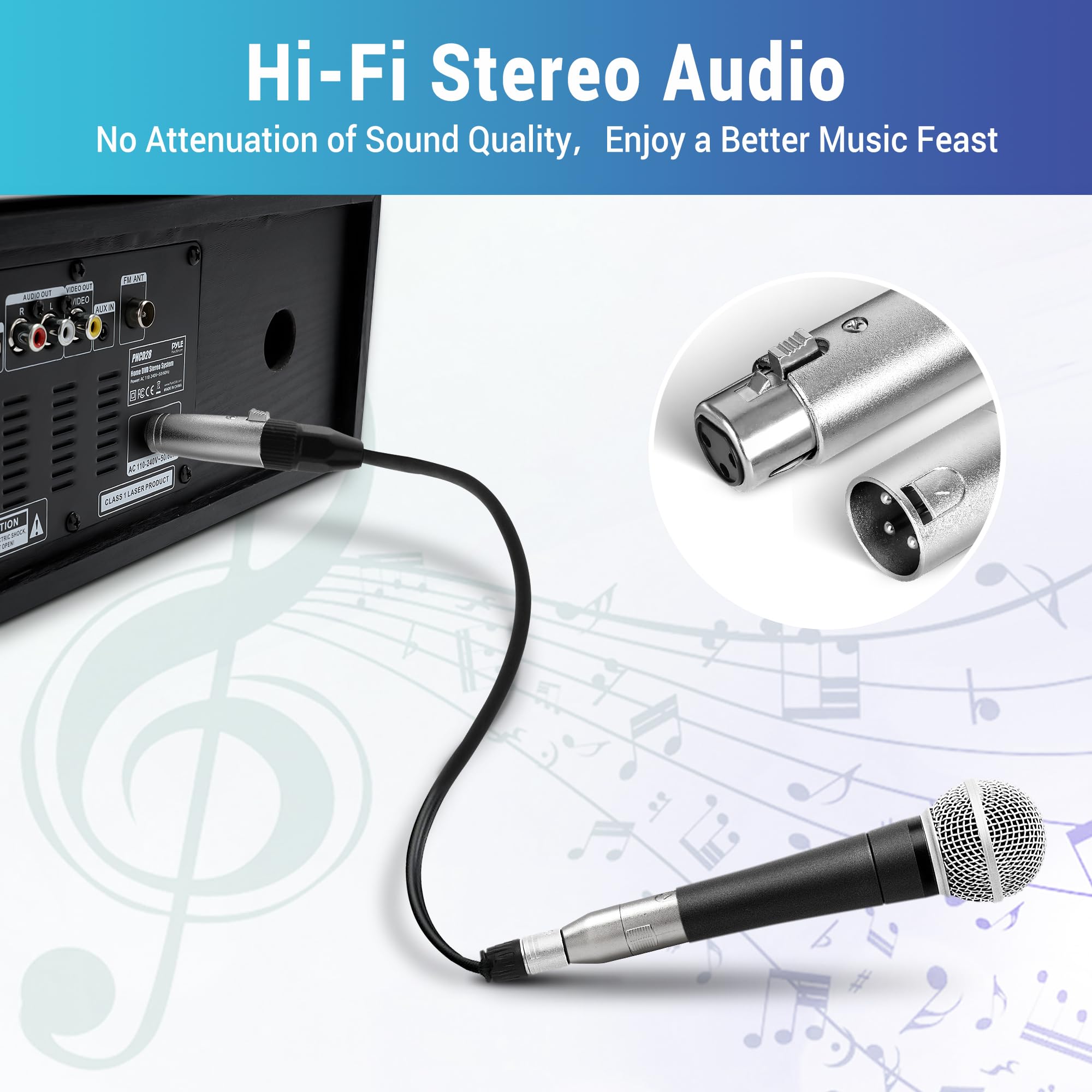 Togconn 1/4'' Trs Male To Xlr Adapter 2 Pack, 6.35Mm 1/4'' Male To Xlr Male Adapter And 6.35Mm 1/4'' Male To Xlr Female Adapter,