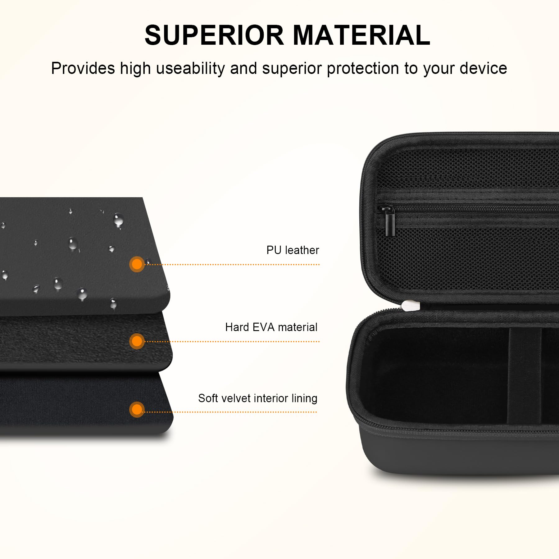 Elonbo Hard Carrying Case For Garmin Xero C1 Pro Chronograph, Garmin Xero C1 Pro Ballistic Precision Chronograph Cover, Range Shooting Chronograph Travel Bag, Pocket Fits Charging, Dark Black