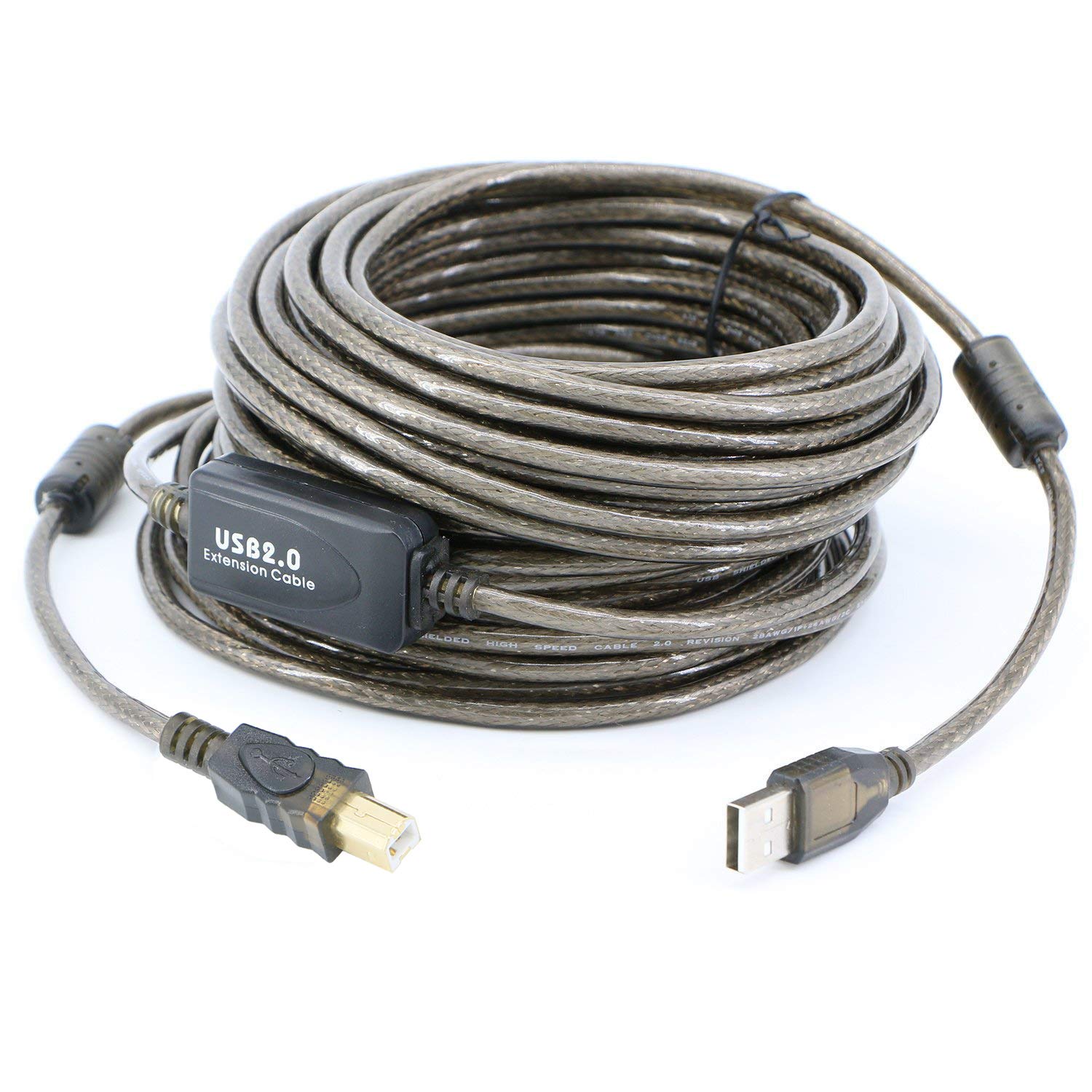 Pasow Usb 2.0 Cable A Male To B Male Cable For Printer Scanner (50 Feet)