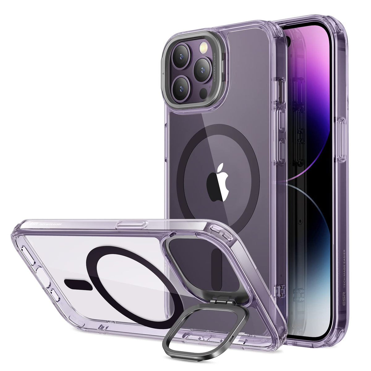 Esr For Iphone 14 Pro Max Case, Compatible With Magsafe, Built In Camera Ring Stand, Military Grade Protection, Magnetic Case Fo