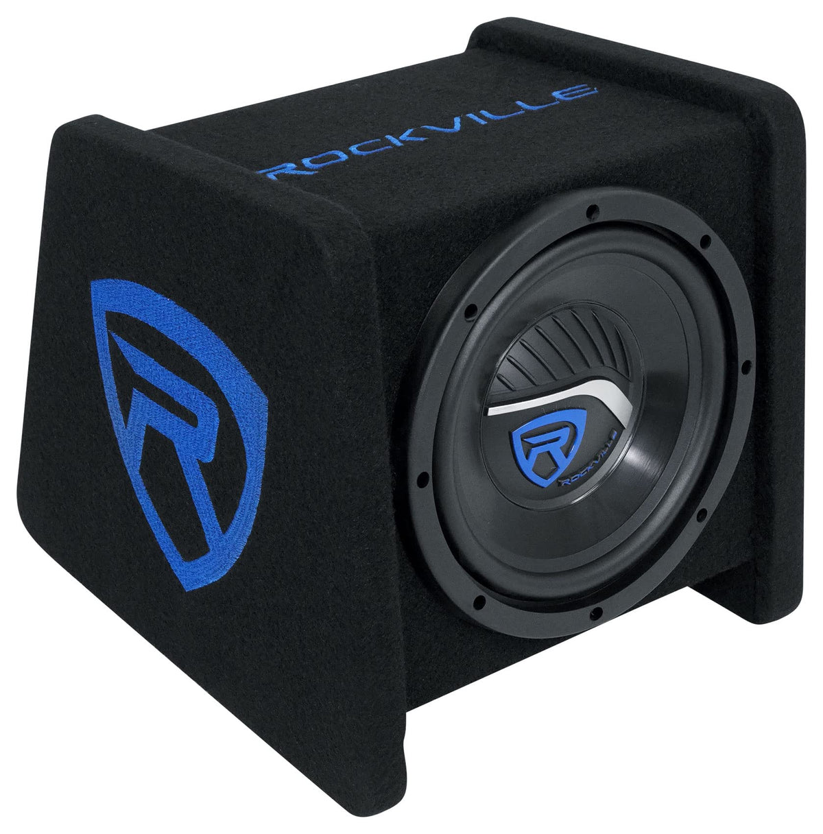 Rockville RV8P 8' 400w Car Audio Subwoofer in Vented Sub Enclosure Box - 4 Ohm,Black