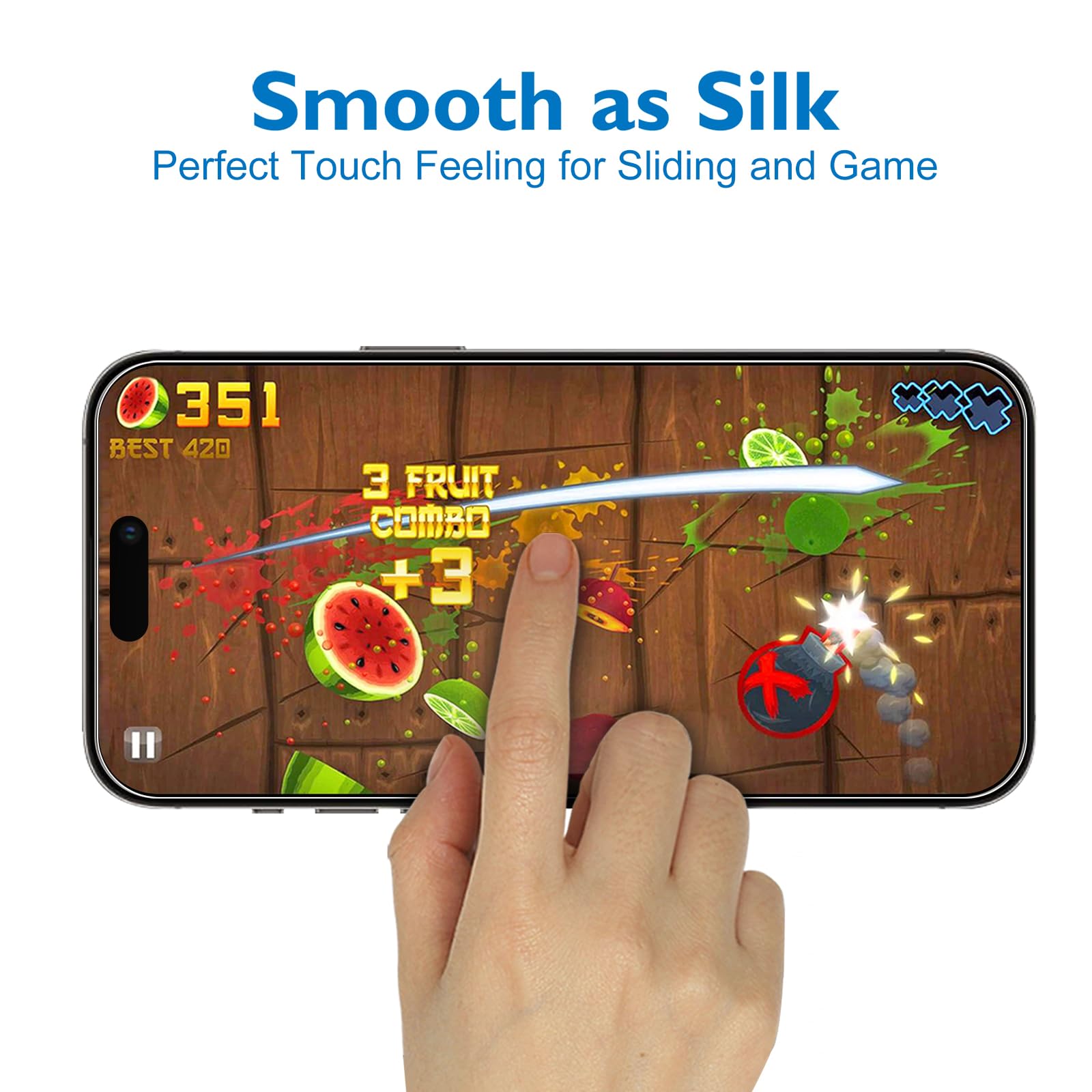 Mothca 2 Pack Matte Glass Screen Protector For Iphone 15 Pro Max[6.7 Inch] + 2 Pack Camera Lens Protector, Anti Glare & Anti Fin