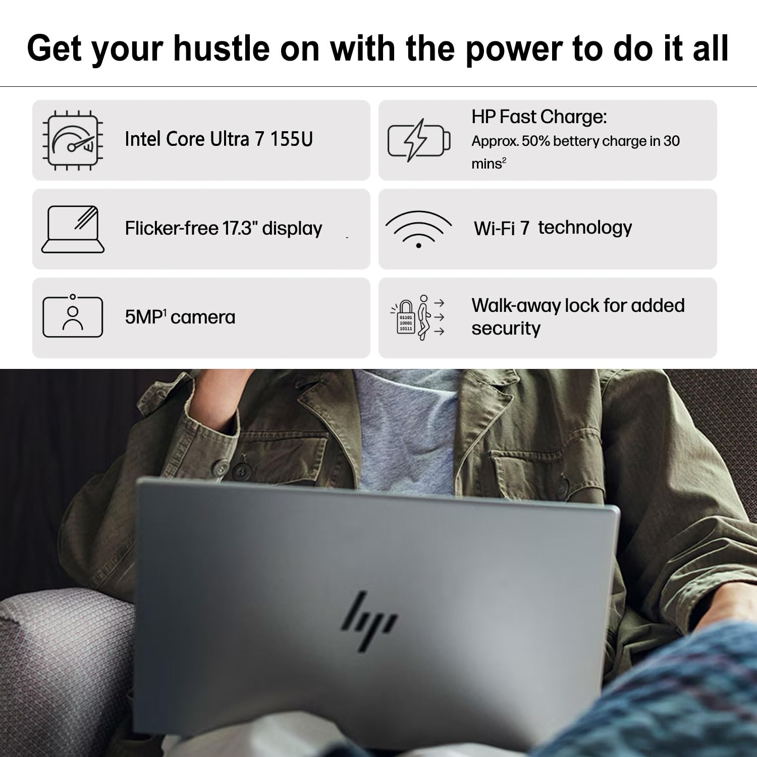 Hp Envy Laptop, 17.3'' Fhd Touchscreen, Intel Core Ultra 7 155U, Nvidia Geforce Rtx 3050, 32Gb Ddr5 Ram, 1Tb Ssd, Hdmi, Thunderb