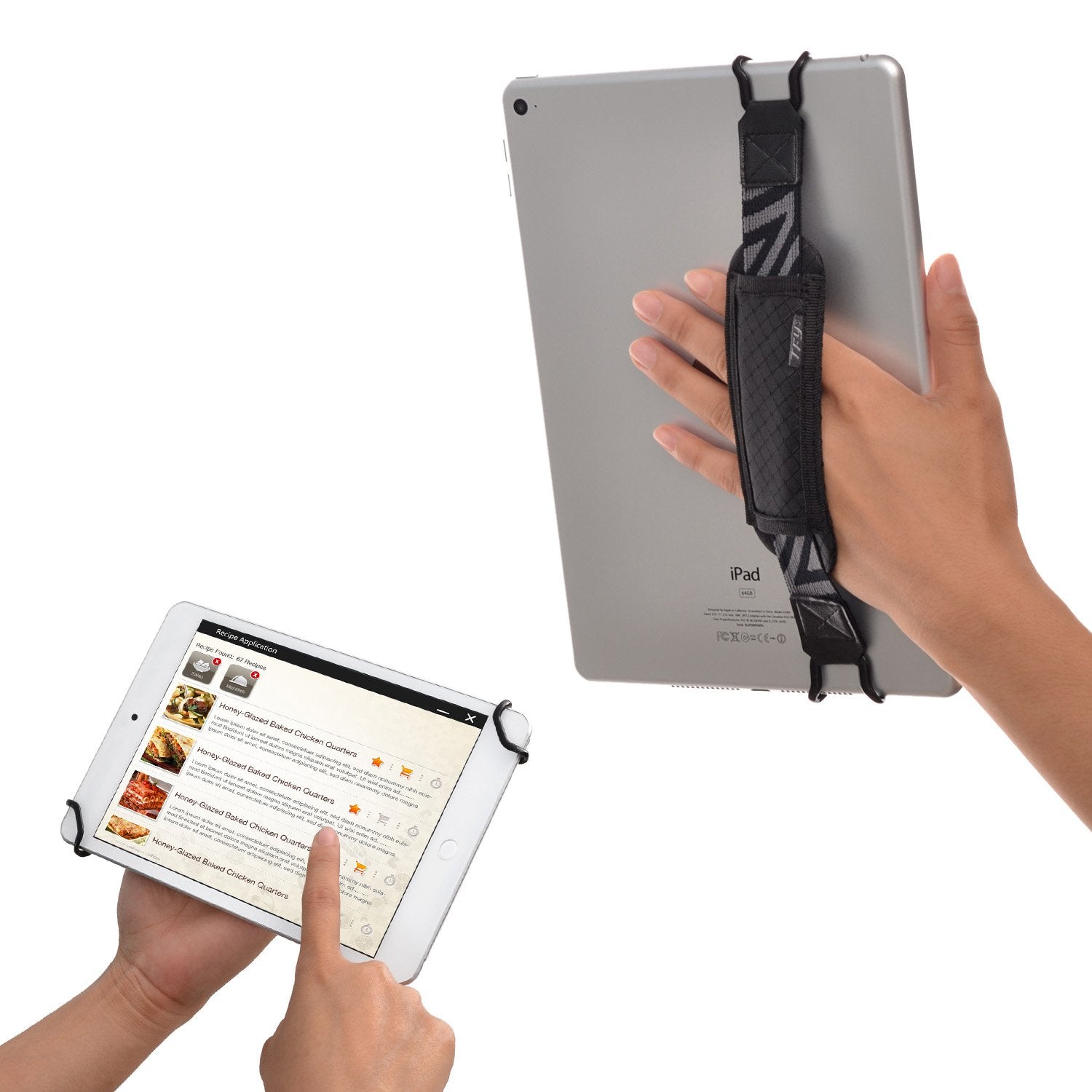 Tfy Tablet Security Hand Strap Holder, Compatible With Ipad (Ipad Mini & Mini 5 & Mini 6 / Ipad Air 4 / Ipad Air 5 / Ipad Pro 9.