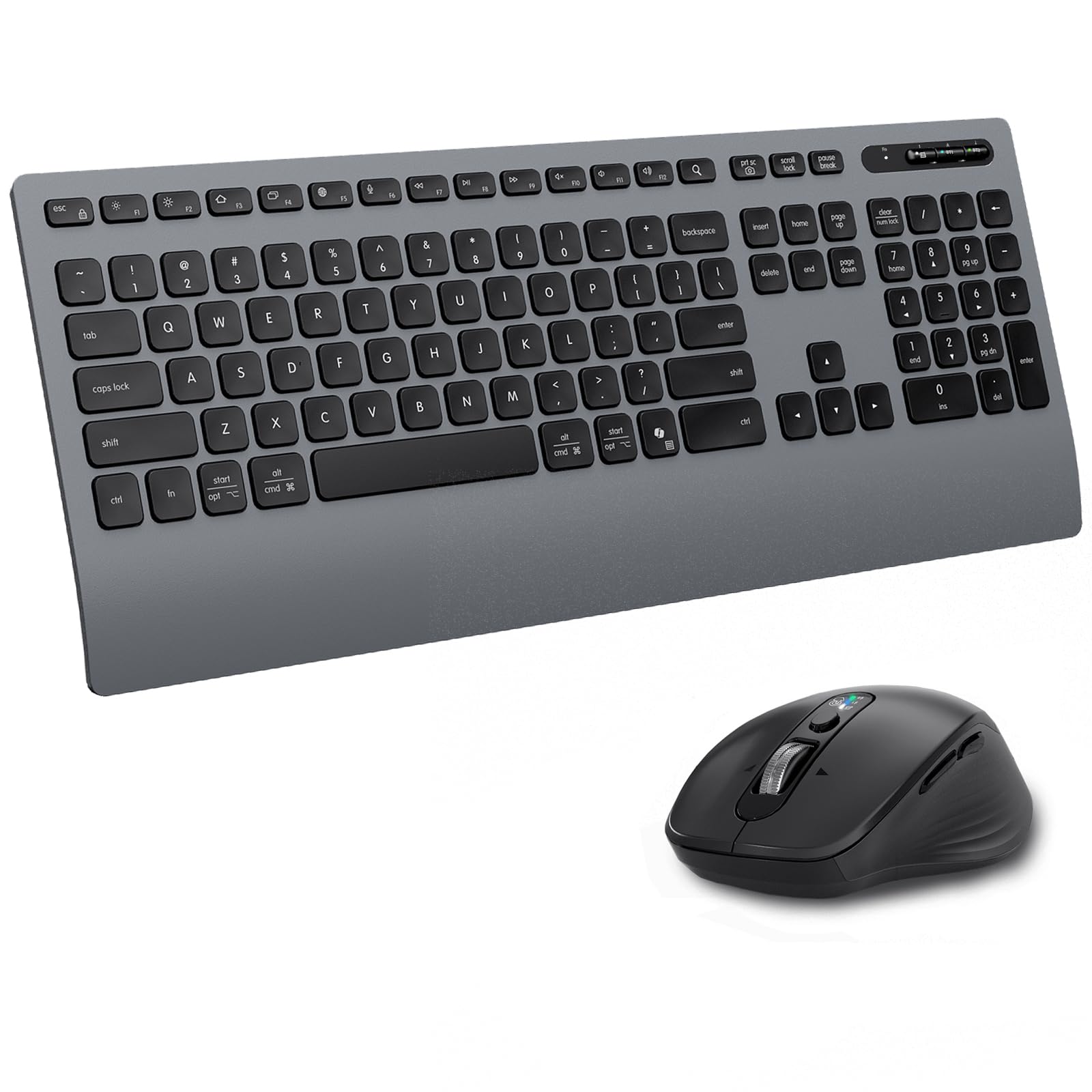 INFINMIND Wireless Keyboard Mouse Combo, Silent MultiFunctional Design.