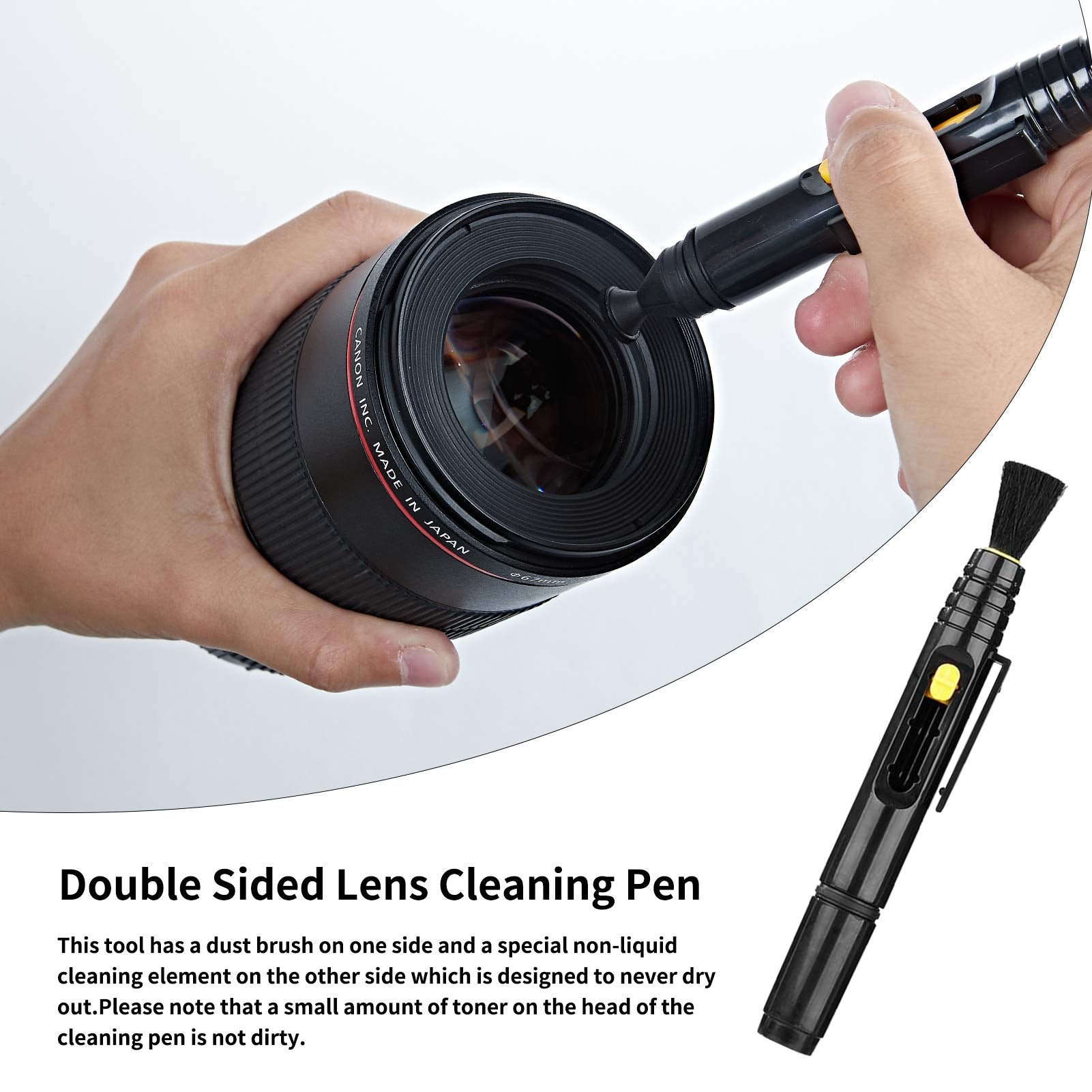 Kuuzuse Professional Dslr Camera Cleaning Kit With Aps C Cleaning Swabs, Microfiber Cloths, Camera Cleaning Pen, For Camera Lens