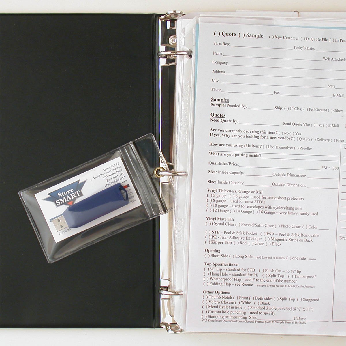 Storesmart� Usb Flash Drive/Memory Card & Business Card Holders 5 Pack   Zip Top And Hang Hole   Open Short Side (R3578Zips Flash 5)