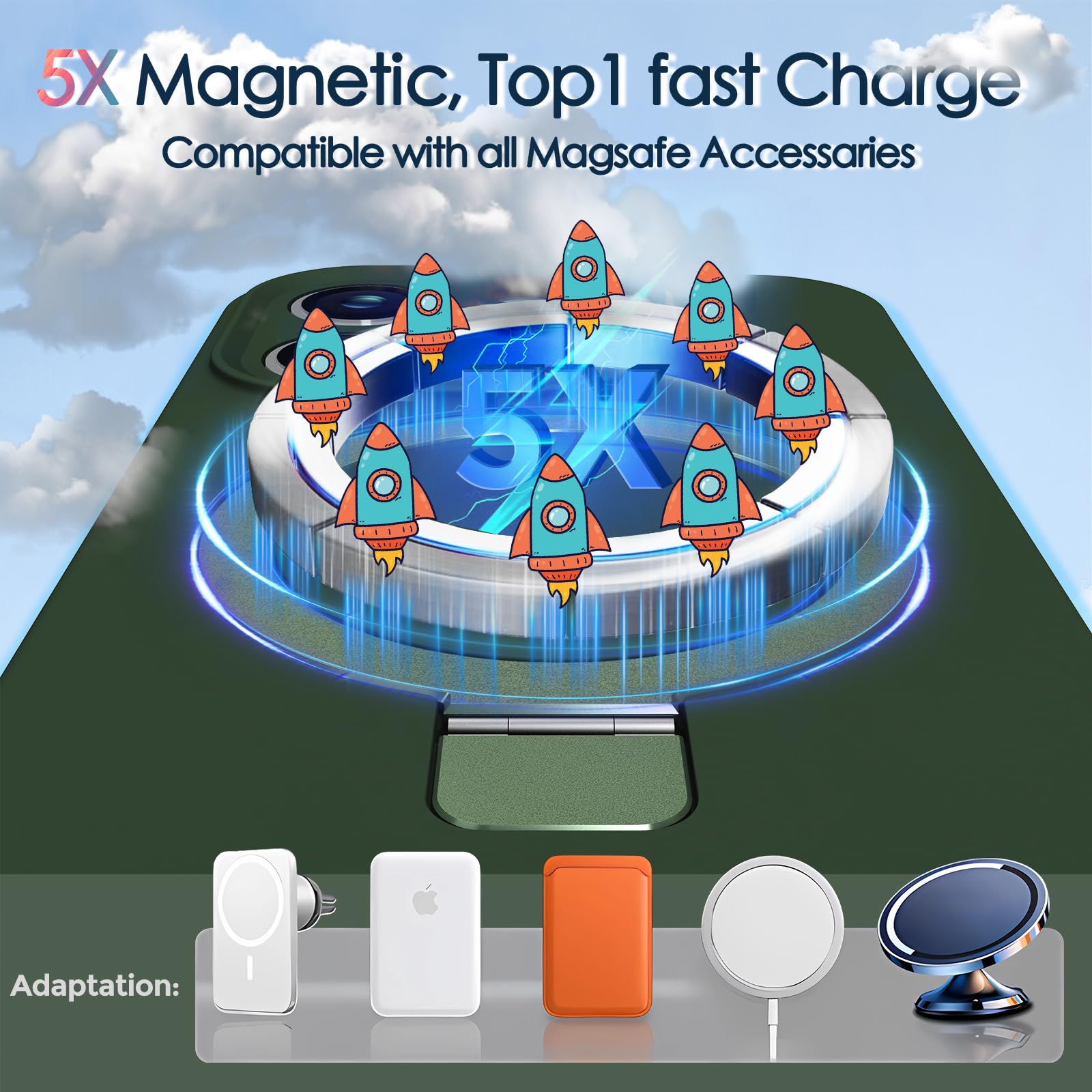 Kmambag Mag Ring Designed For Iphone 16 Pro Case, Liquid Silicone [Moisturizing Factor] Extreme Soft Slim Phone Case With Stand