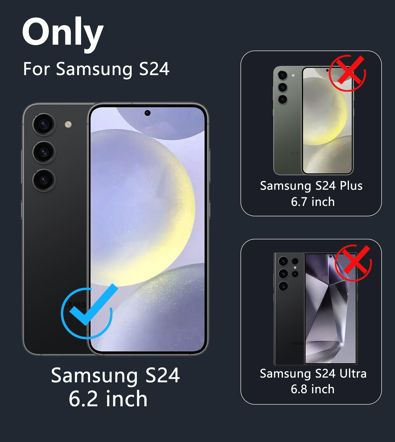 Fntcase For Samsung Galaxy S24 Case: Anti Yellowing Clear Case | Military Grade Protection Slim Phone Cases | Shockproof Scratch