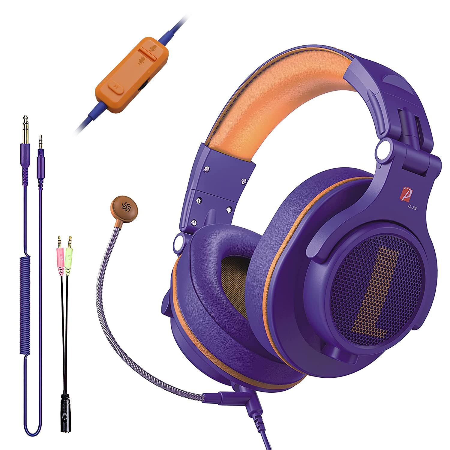Prosonic DJ2XG Headsets with Boom Mic, Wired Over Ear Headphones for Business Meeting, Skype Zoom, PC Gaming ,PS4, Xbox One, Dis