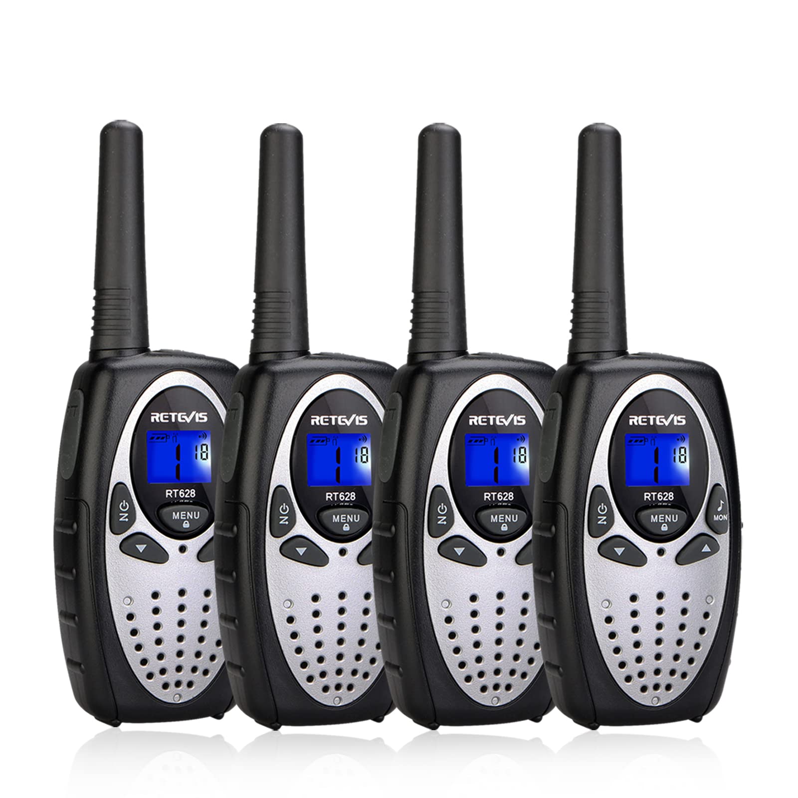 Retevis Rt628 Walkie Talkies For Kids 4 Pack,Toys Gifts For 6 12 Year Old Boys Girls,2 Way Radio With 22 Channels Lcd Backlit,Lo