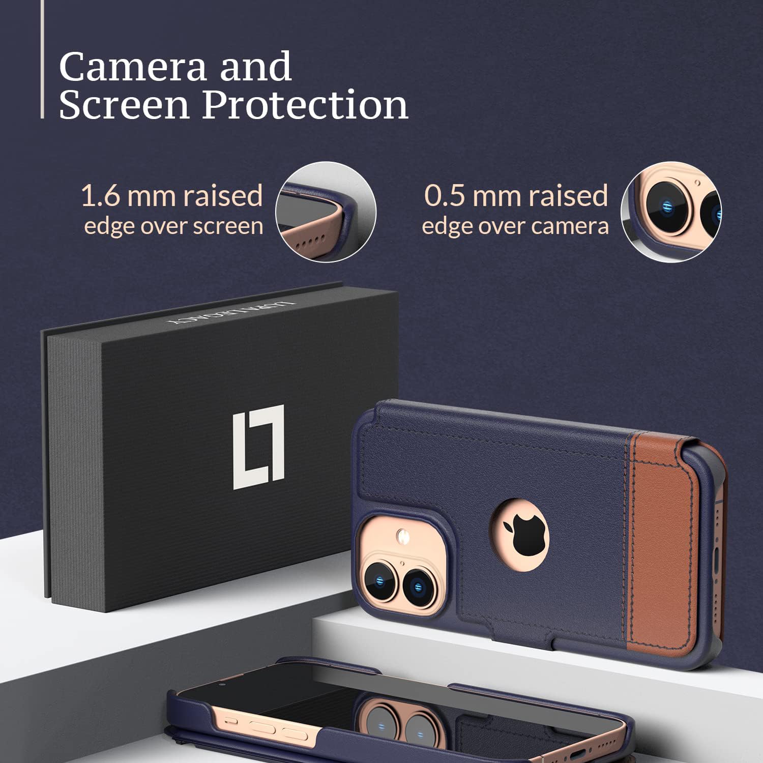 Iphone 16 Wallet Case For Women And Men, Slim & Protective, Credit Card Holder, Shockproof Pu Leather Folio Cover Compatible Wit