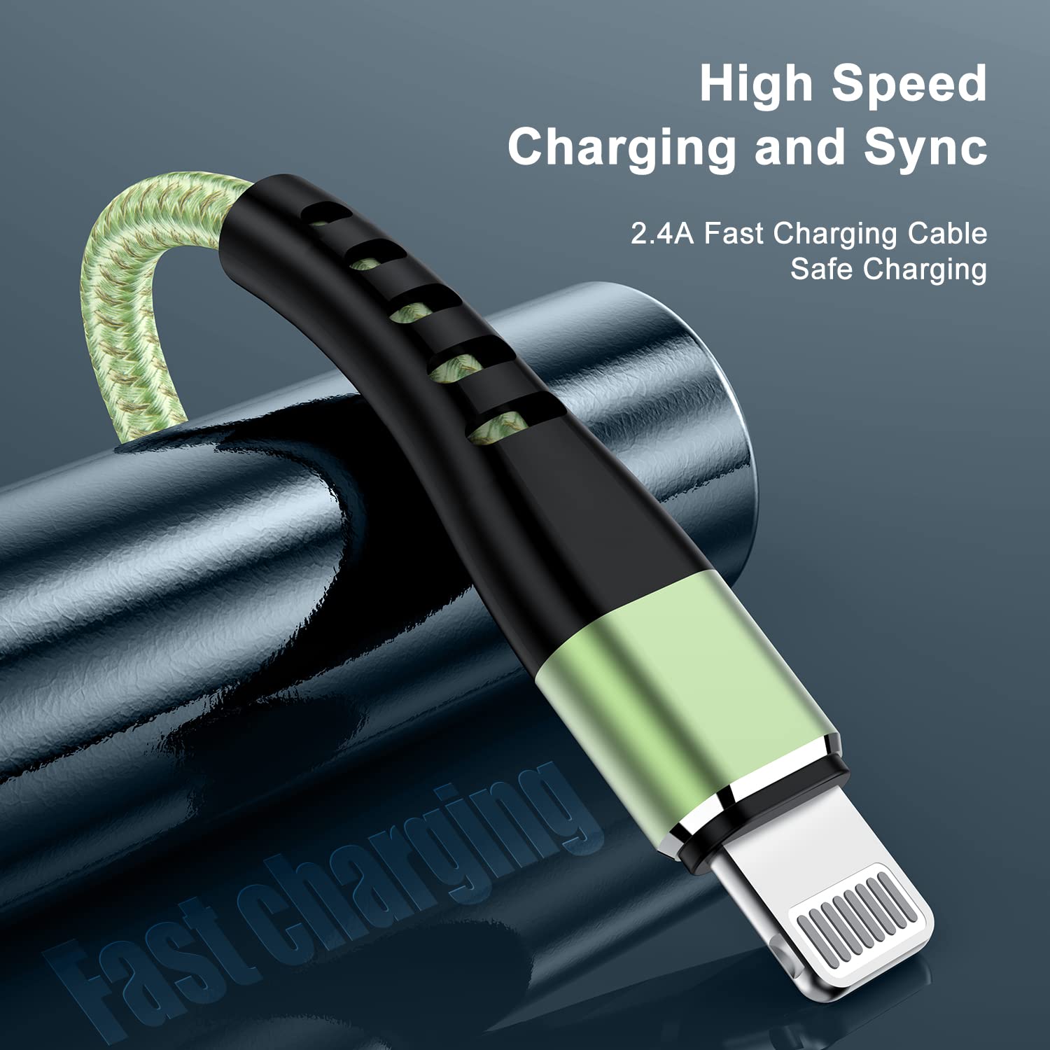 Essri For Phone Charger Cord 3Ft 2Pack, Usb To Lighting Cable 3 Feet, Nylon Braided Long Charging Cable 3 Foot Compatible With I