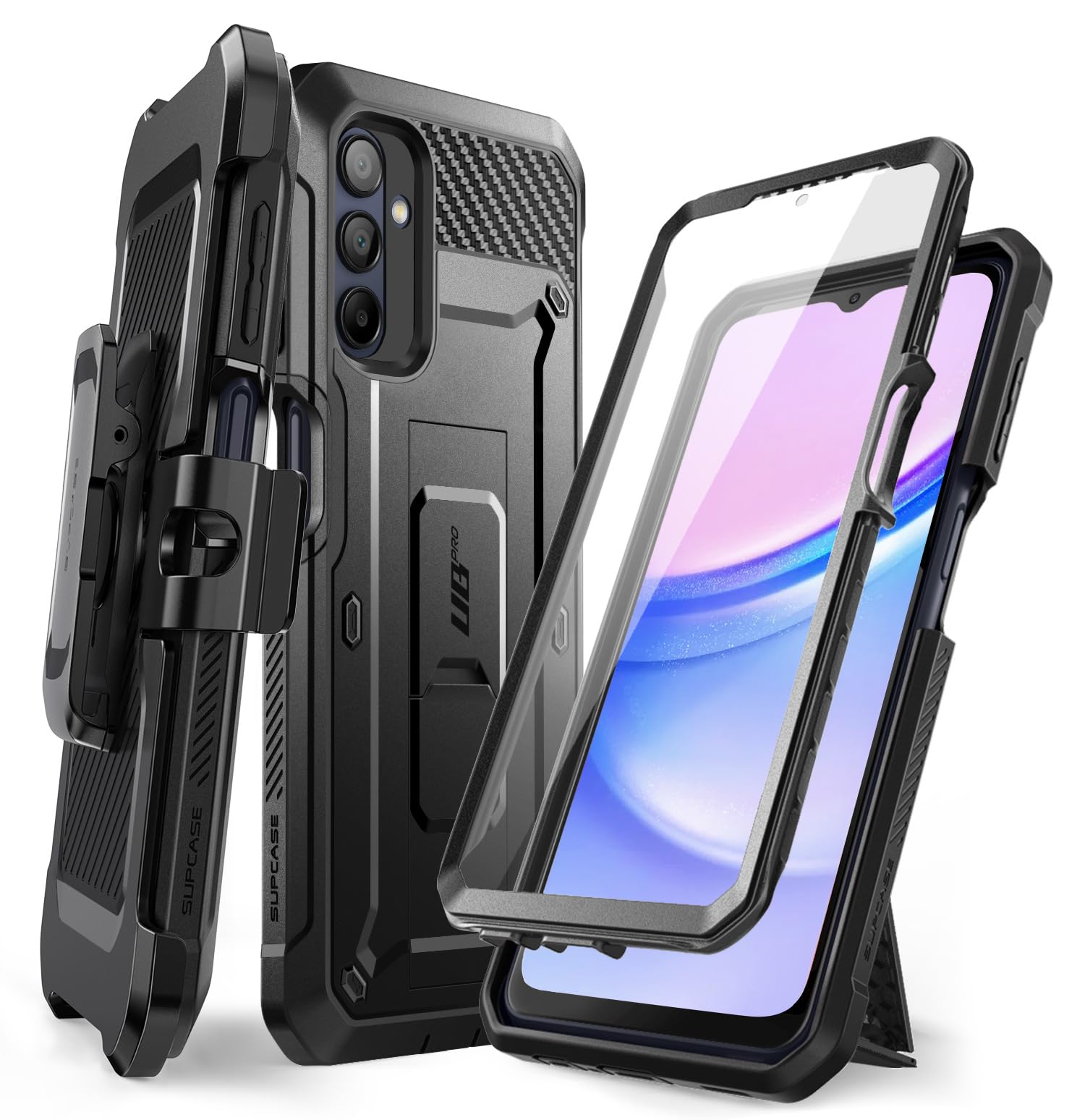 SUPCASE for Samsung Galaxy A15 5G Case with Screen Protector [Builtin Kickstand & BeltClip] [MilitaryGrade Protection] FullB