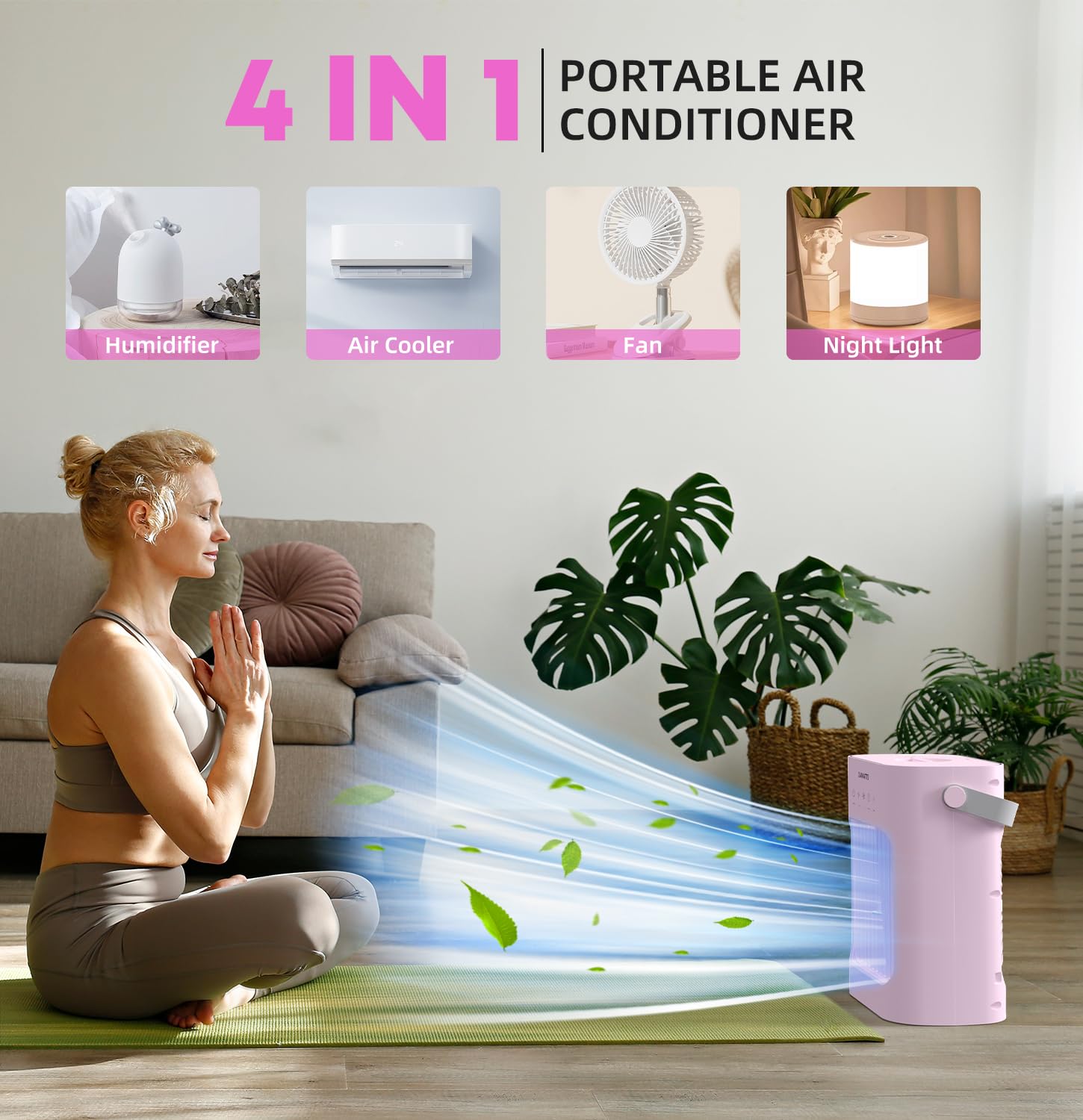 Portable Air Conditioners Cooling Fan, 3 Speeds Evaporative Mini Air Conditioner Portable, 700Ml Portable Ac Air Cooler, Persona