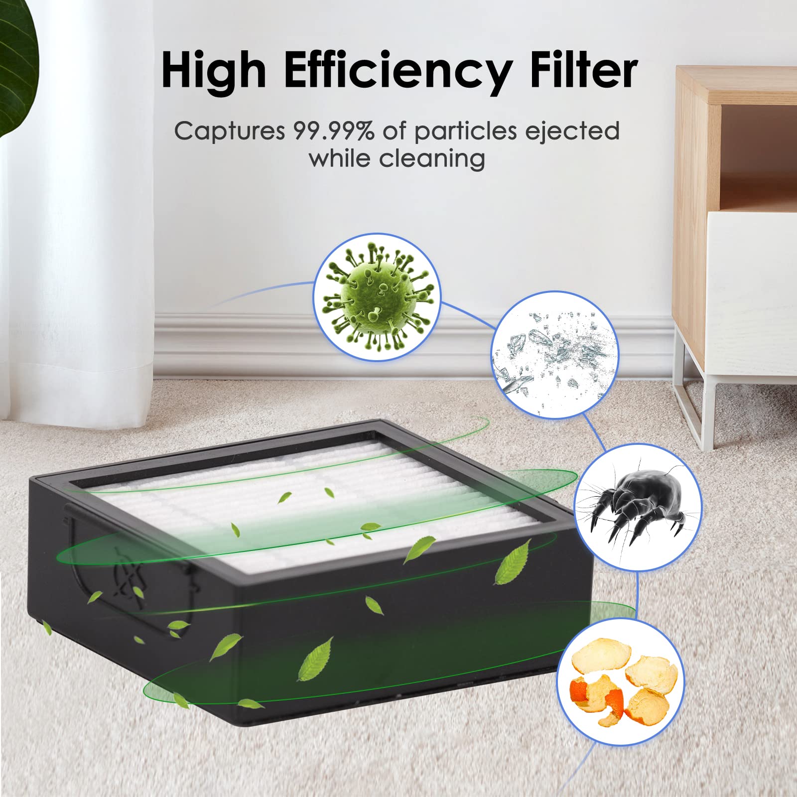 (16 Pack) Combo 10 Max Replacement Hepa Filter Compatible With Irobot Roomba Combo J7+ Plus/Combo J9+/ Combo 10 Max Robot Vacuum