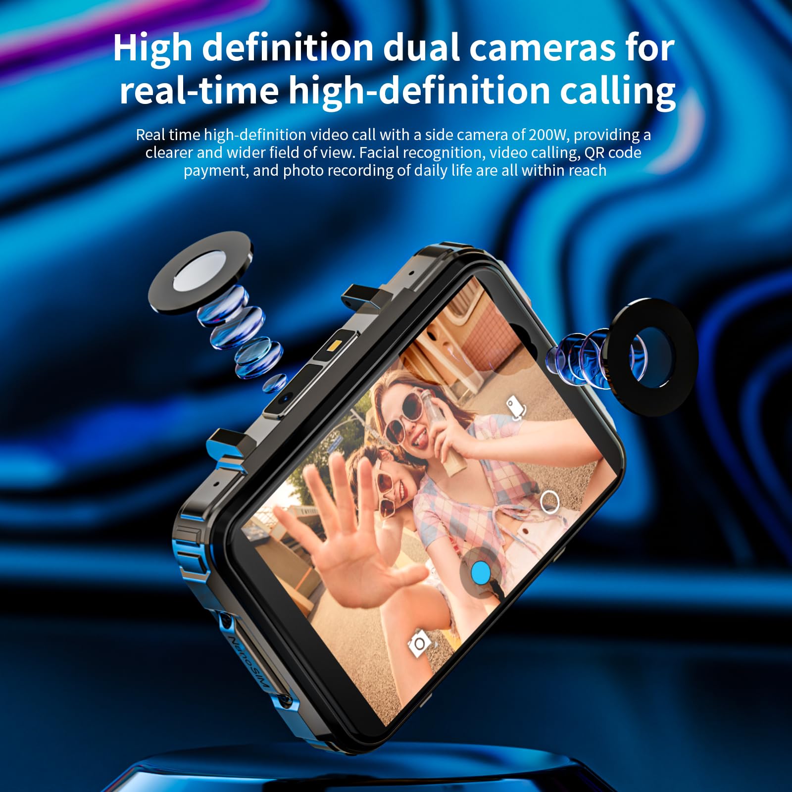 Lokmat 4G Smart Watch, 6Gb+128Gb Android Smartwatch Phone Call, 2.4 '' Large Screen Sport Watch 1500Mah Dual Camera Wifi Bluetoo