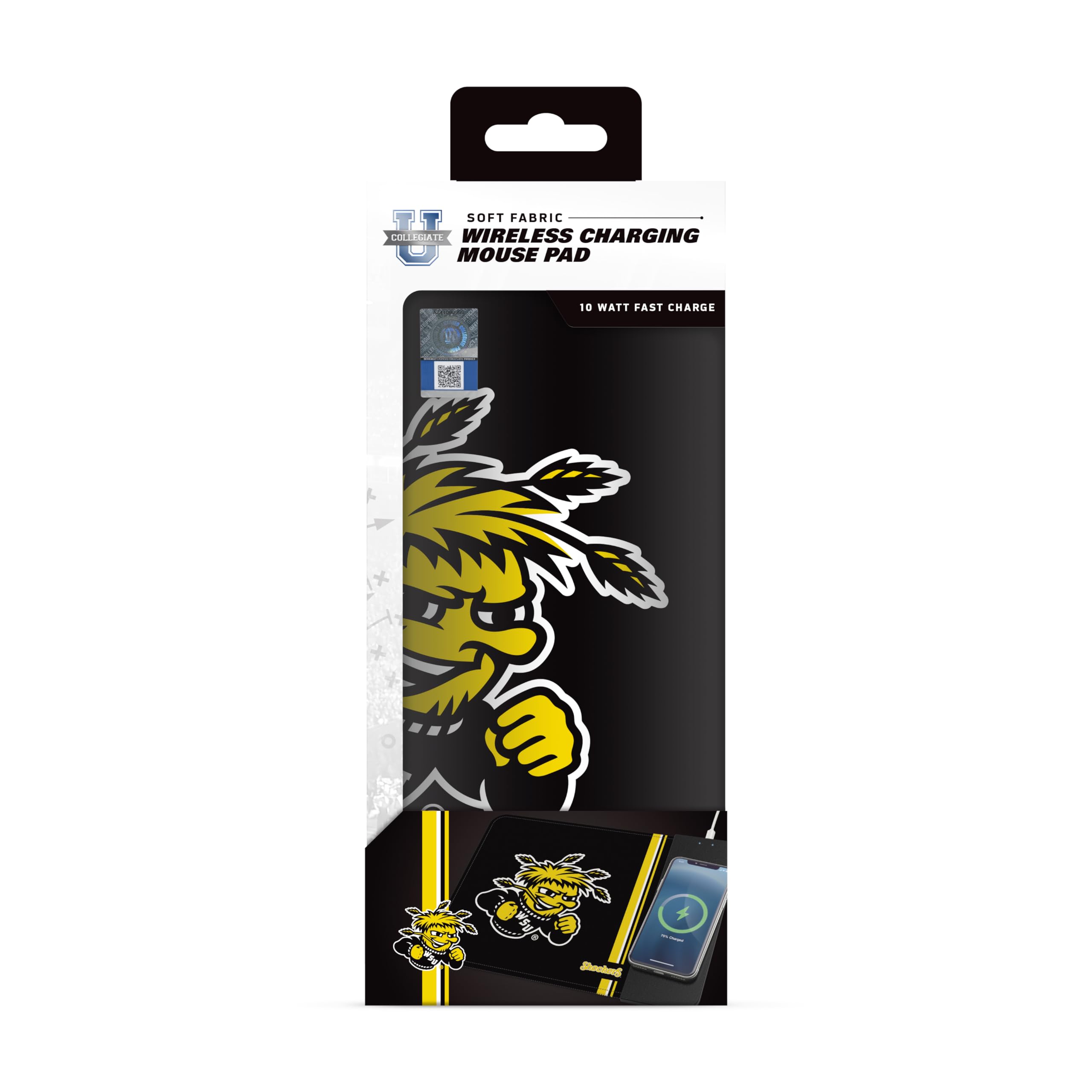 Soar Ncaa Wireless Charging Mouse Pad, Wichita State Shockers