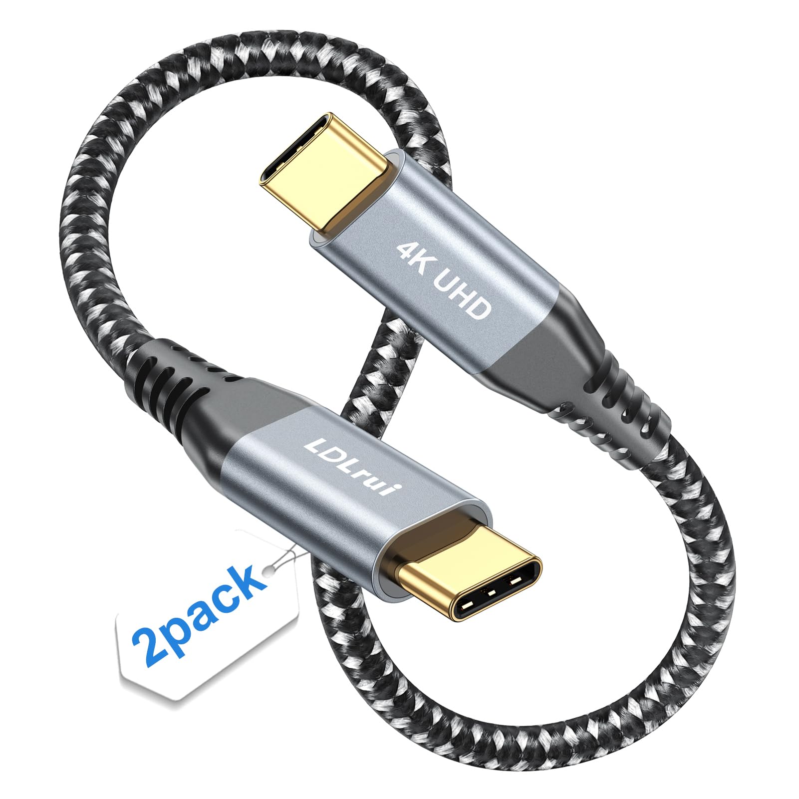 Usb C To Usb C 3.2 Gen 2X2 Cable 1Ft 2Pack W/ 20Gbps Type C Data Transfer 100W Power Delivery 4K Video Output, Compatible With Thunderbolt 3 For Samsung T9 Ssd, Iphone 15 Pro, Ipad Pro, Usb C Monitor