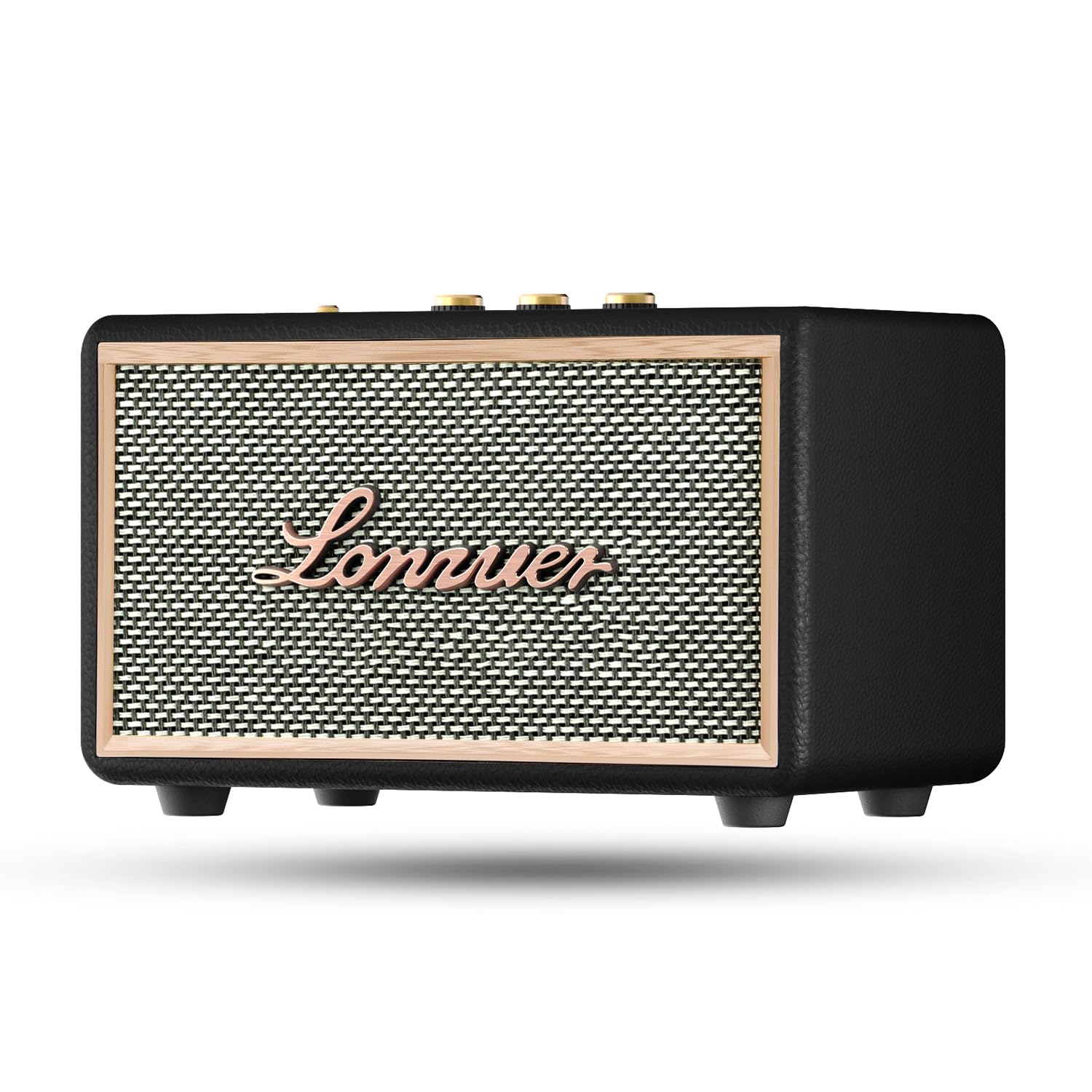 Lonzuer Retro Wooden Portable Wireless 10000mAh Battery Loud Bass Subwoofer TWS Bluetooth Speaker with AUX Input, SD Card Slot, 