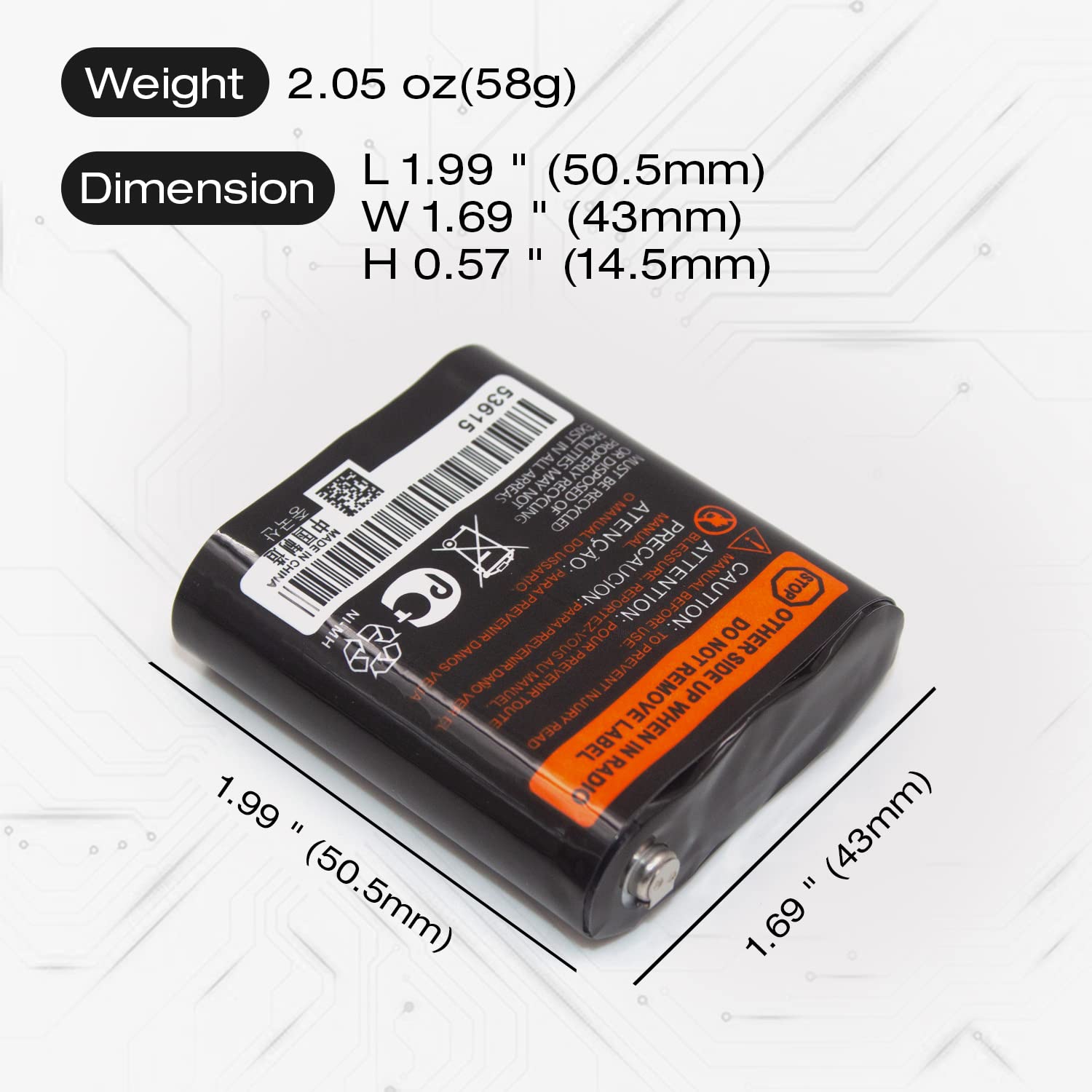 Elxjar (5 Pack) 3.6V 1000Mah Rechargeable Batteries For Motorola 53615 M53615 Kebt 071A Kebt 071 B Kebt 071 C Kebt 071 D Talkabout 5950 T4800 T4900 T5000 T5800 T9500R Two Way Radio