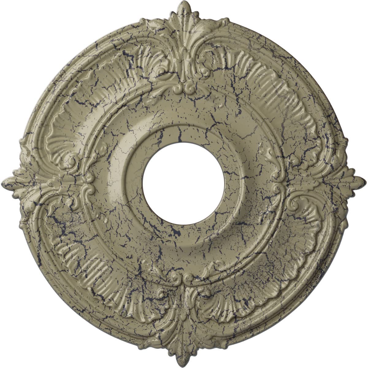 Ekena Millwork Cm18Atcsc Attica Ceiling Medallion, 18''Od X 4''Id X 5/8''P (Fits Canopies Up To 5''), Hand Painted Castle Stone