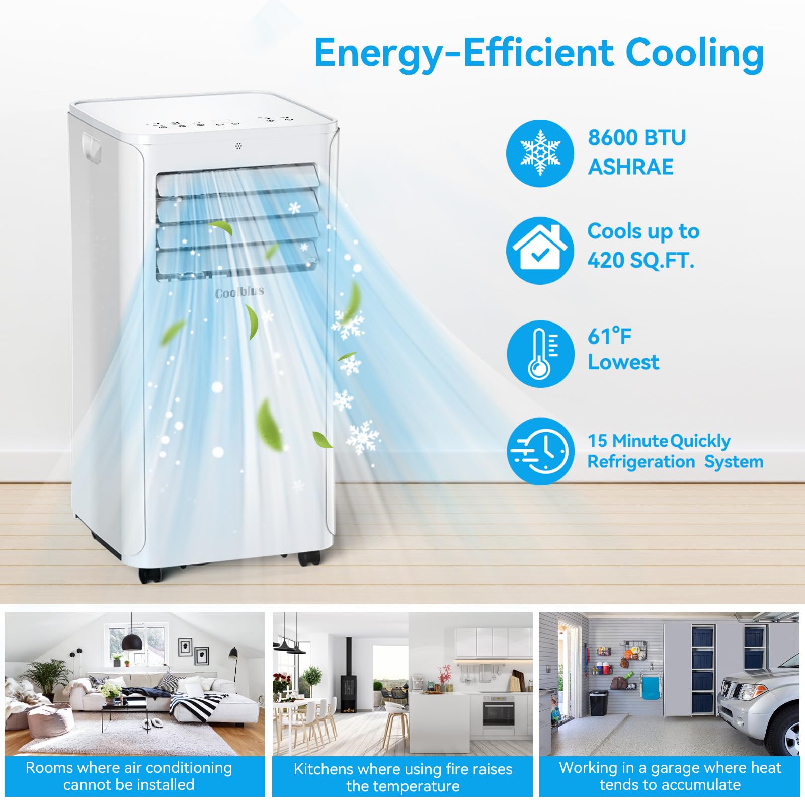 12000 Btu Portable Air Conditioners Cool Up To 550 Sq.Ft,3 In 1 Ac Unit With Remote Control/Led Display/Installation Kits & Scre