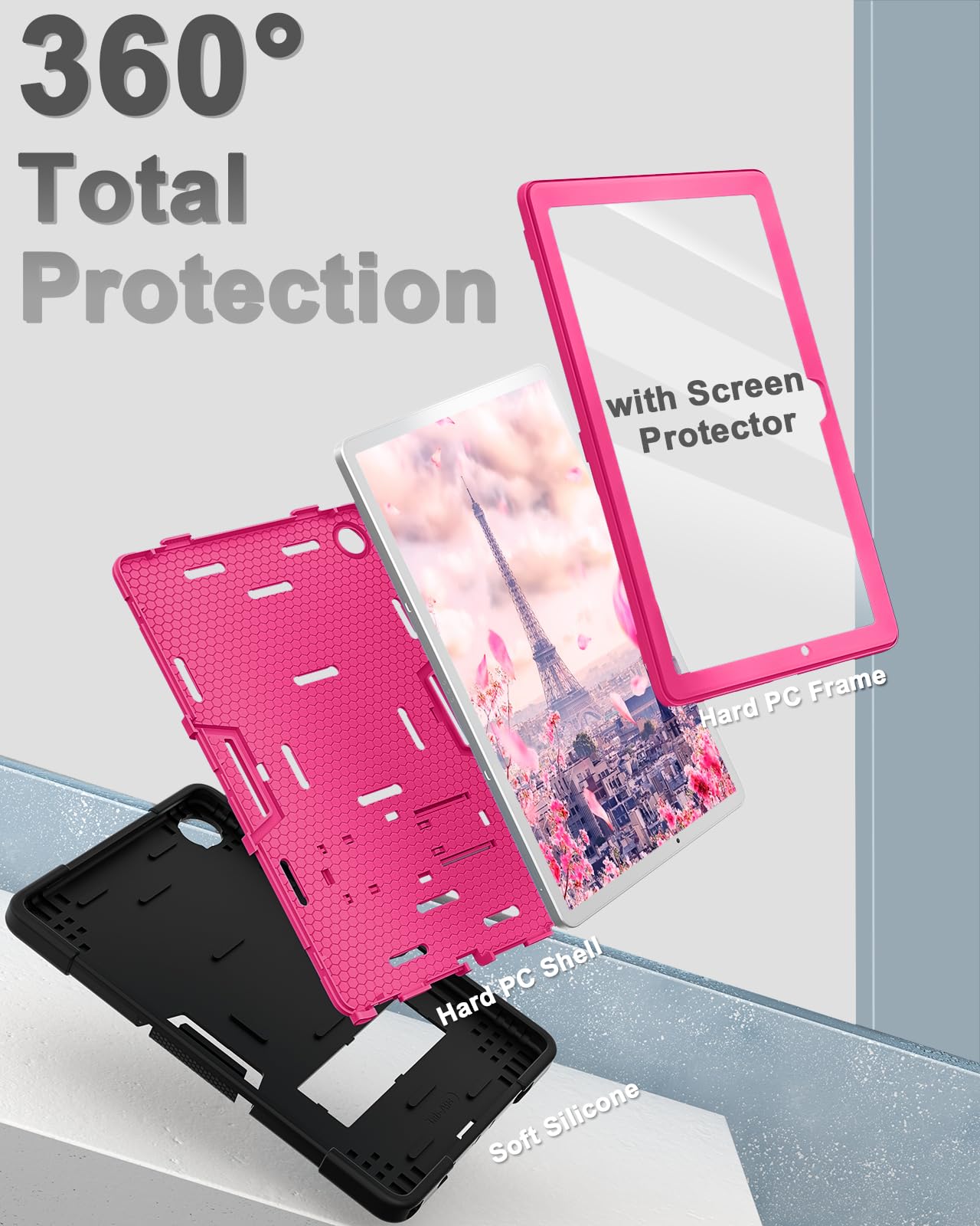 Wesorol Galaxy Tab A9 Plus Case,For Samsung Galaxy Tab A9 Plus Case With Built In Screen Protector Kickstand,Hybrid Shockproof S