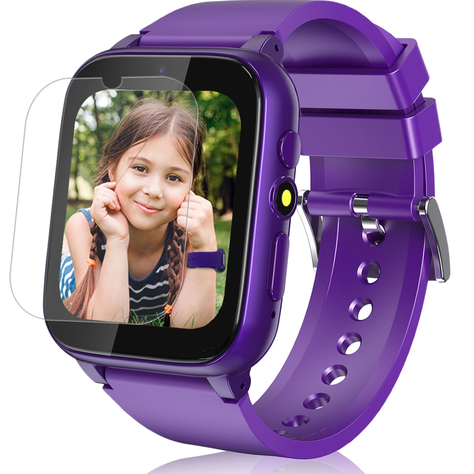 iCHOMKE Smart Watch for Kids, Girls Boys Smartwatch with 26 Games Camera Video Recorder and Player, Pedometer Calendar Flashligh