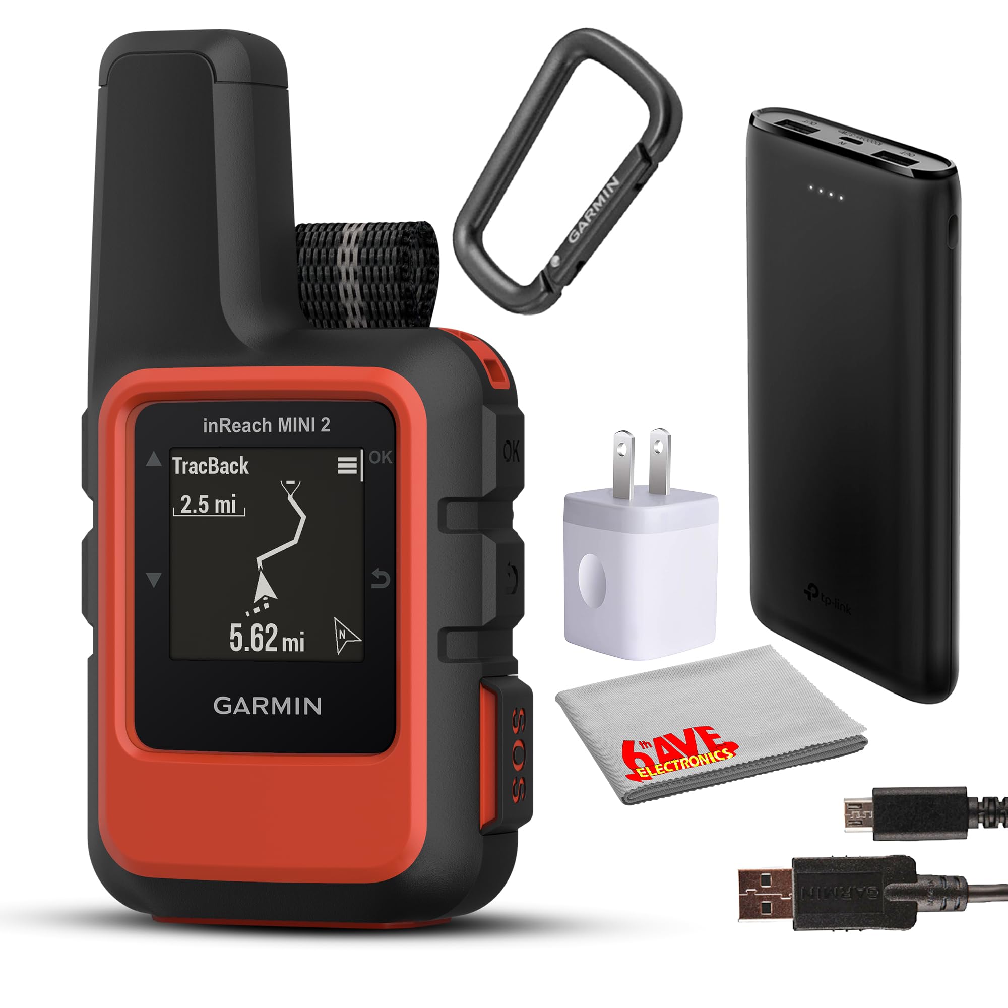 Garmin inReach Mini 2 Compact Satellite Communicator, Lightweight Rugged Design, Portable GPS Handheld for Hiking, Two-Way Text 