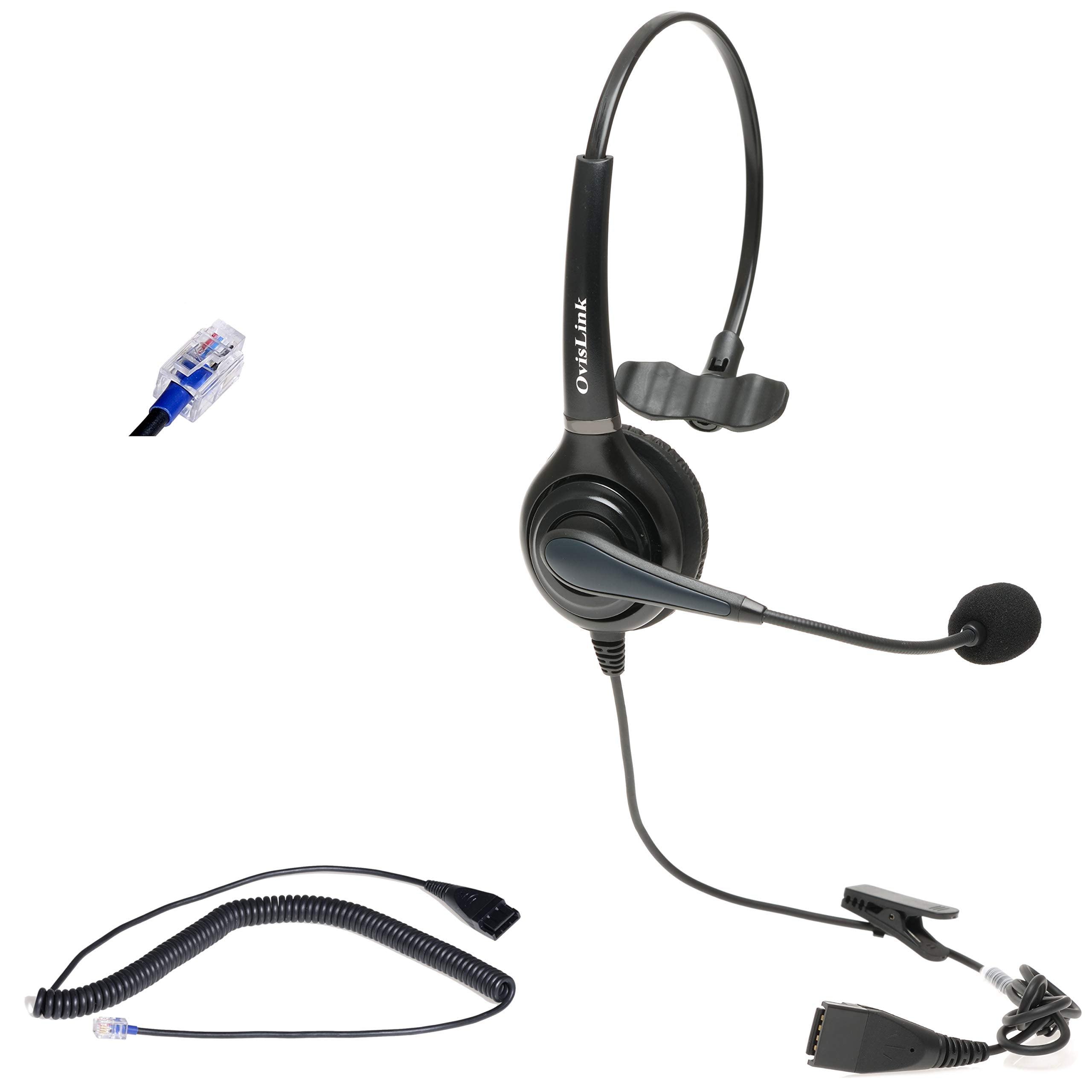 Avaya Phone Headset For Call Center | Compatible With Avaya Phone 9508 9541 For Telemarketing Call Center | Noise Canceling Microphone, And Quick Disconnect Cord | Durable And Comfortable All Day