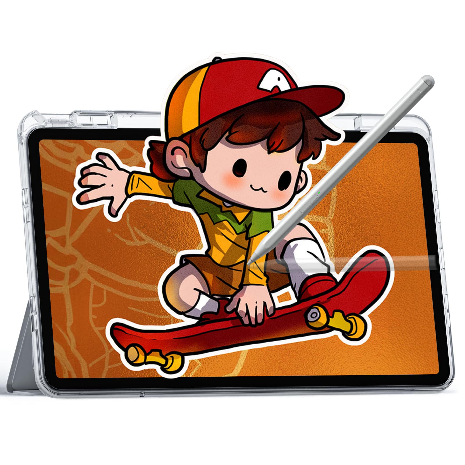 Android Tablet, Stylus & Flip Case Included, 12 20001200 FHD IPS Eye-Protection Display