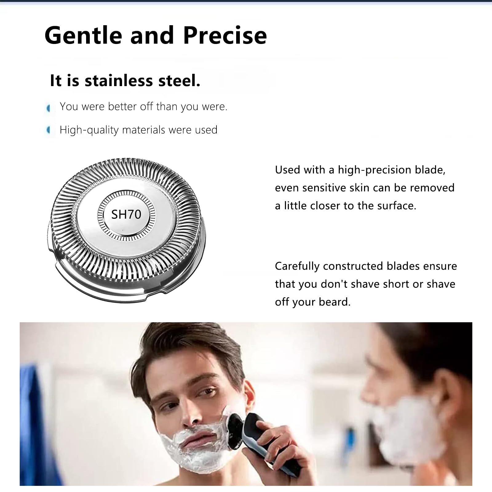 Sh70/71 Replacement Heads Blades Compatible With Philips Norelco 7000 Replacement Heads,New Upgraded For 7000 Replacement Heads,