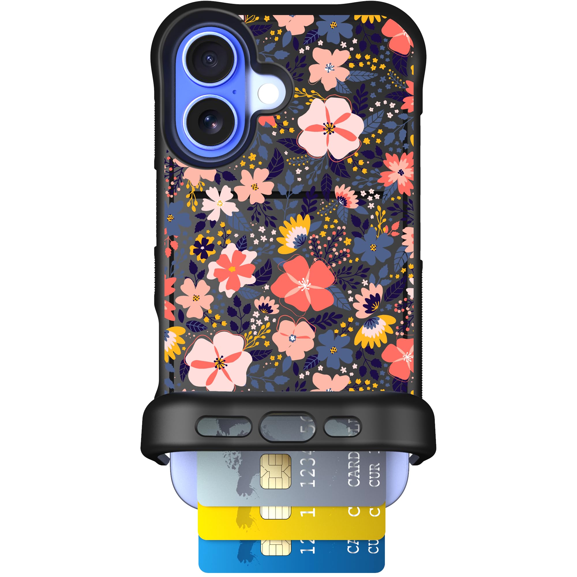 Scooch for iPhone 16 Case with Card Holder, Wingmate Wallet Case with Hidden Card Slot and RFID Protection for up to 4 Cards, 10