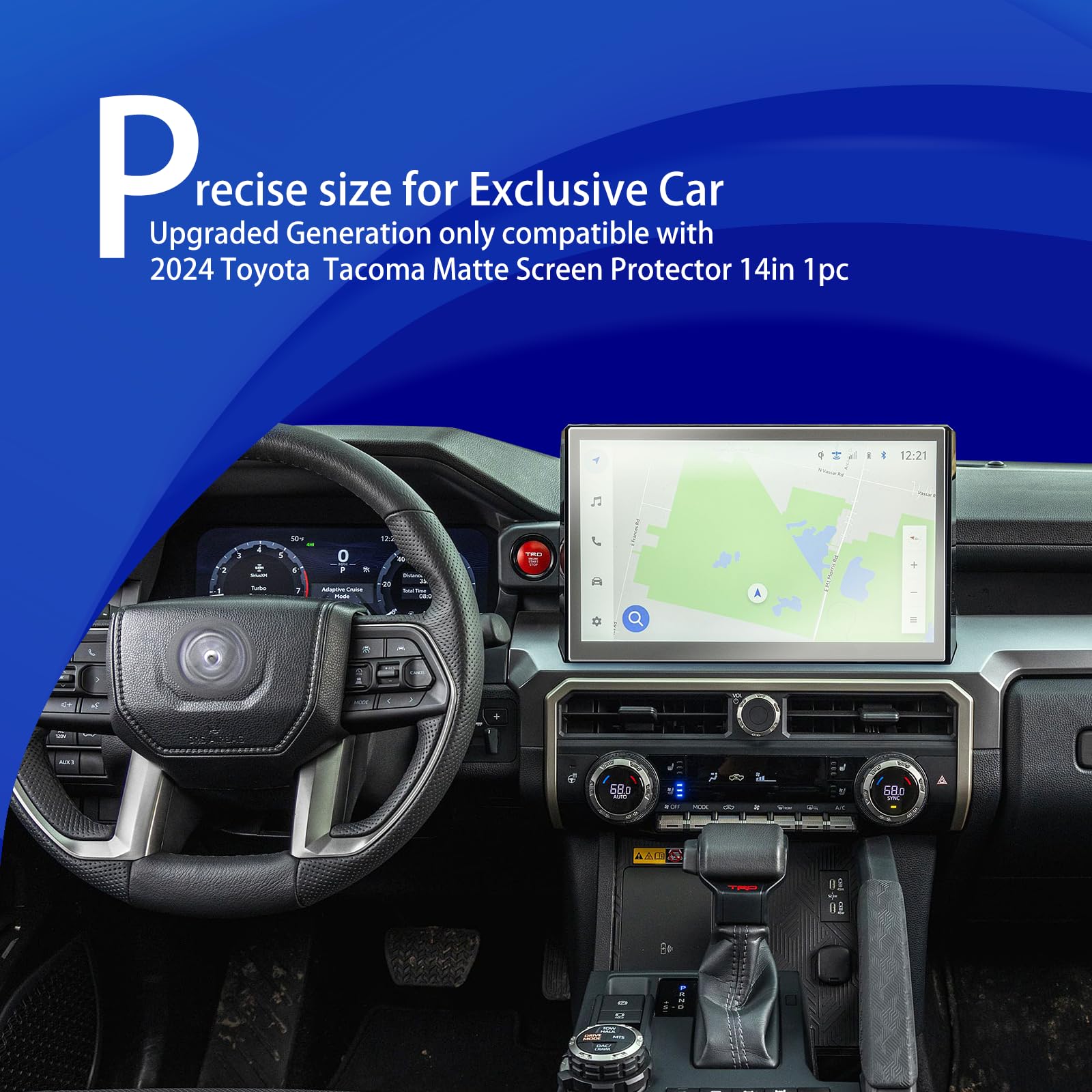 Xxciwp 2024 Tacoma Screen Protector Matte For 2024 2025 Toyot A Tacoma Limited/Trd Pro/Trailhunter 14Inch 2024 Tacoma Accessorie