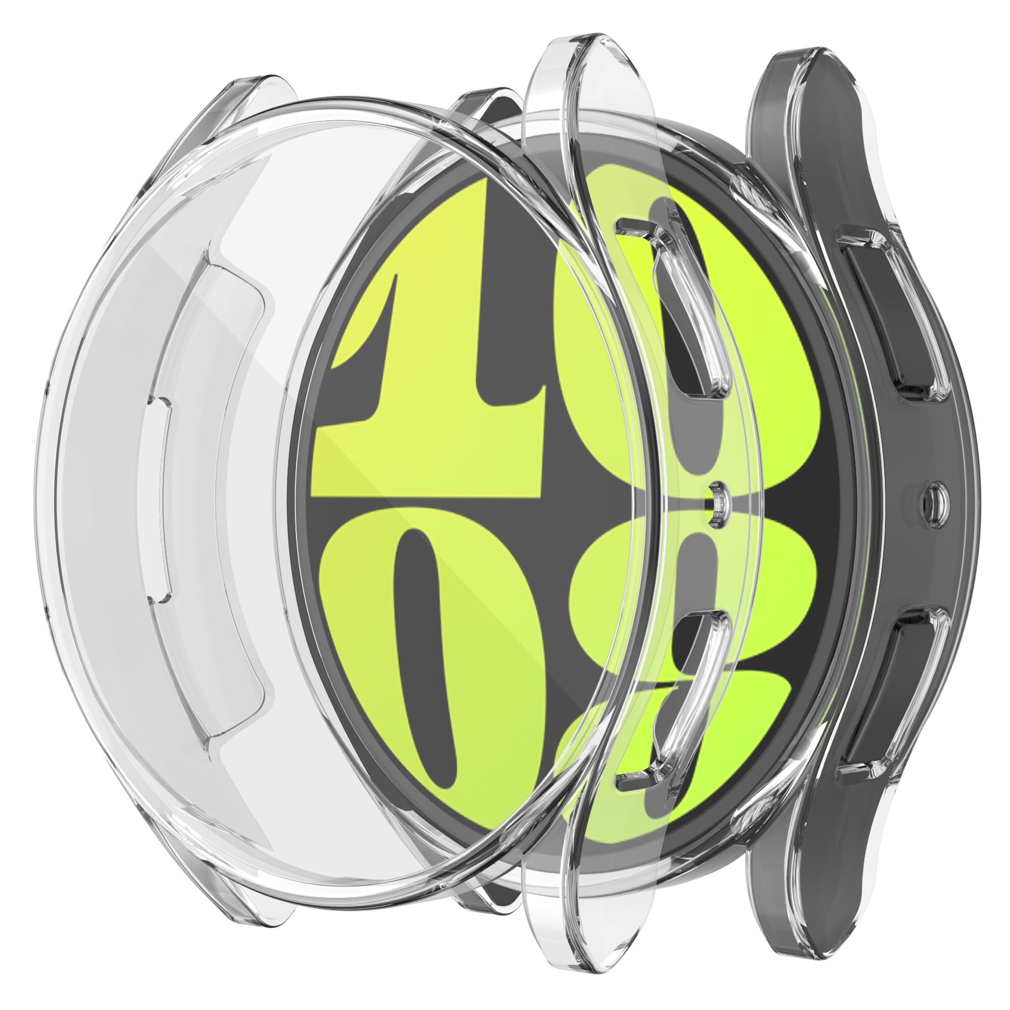 Richone 2 Pack Watch Screen Protector Compatible With Samsung Galaxy Watch 6 44Mm, Soft Tpu Bumper Cases Full Protective Cover F