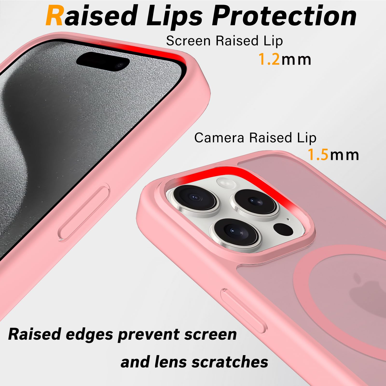 Pinlisheng Magnetic For Iphone 15 Pro Case,Compatible With Magsafe, Military Grade Drop Tested, Shockproof Matte Finish Transluc