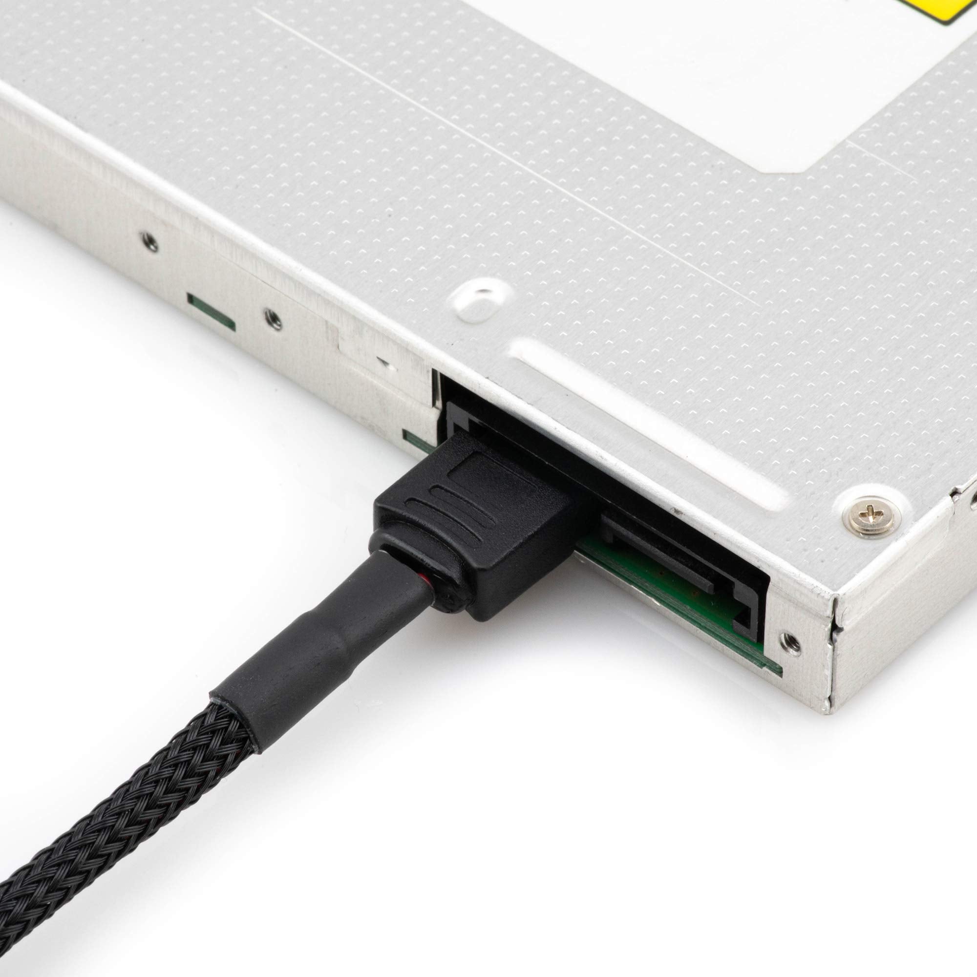 Crj Slimline Sata Power Adapter Cable   12 Inch (30Cm), Black Sleeved   Power 6 Pin Slimline Sata Disk Drives With A 15 Pin Sata
